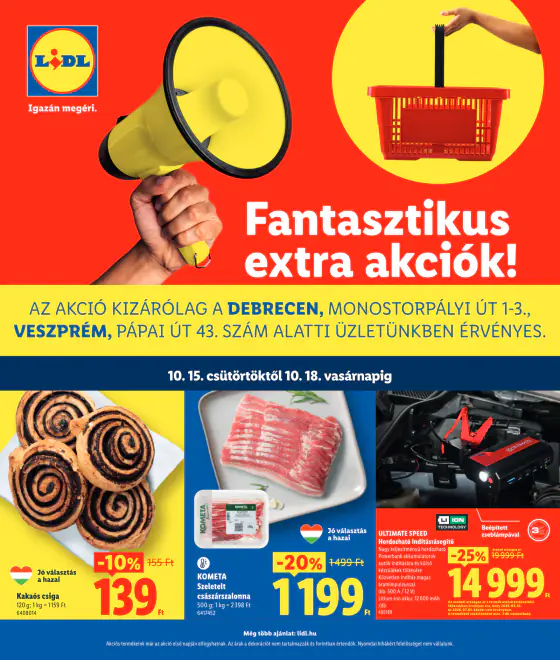 Lidl regionális akciók, Veszprém – okt. 15–18.