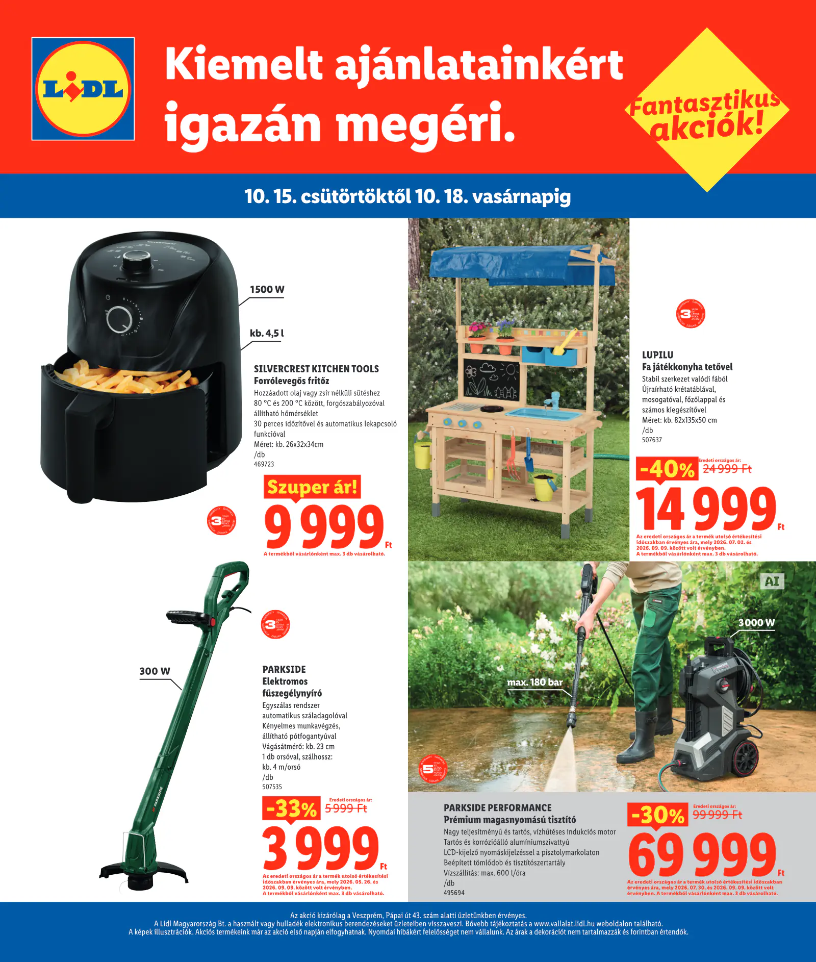 Lidl regionális akciók, Veszprém, 4. oldal (okt. 15–18.)