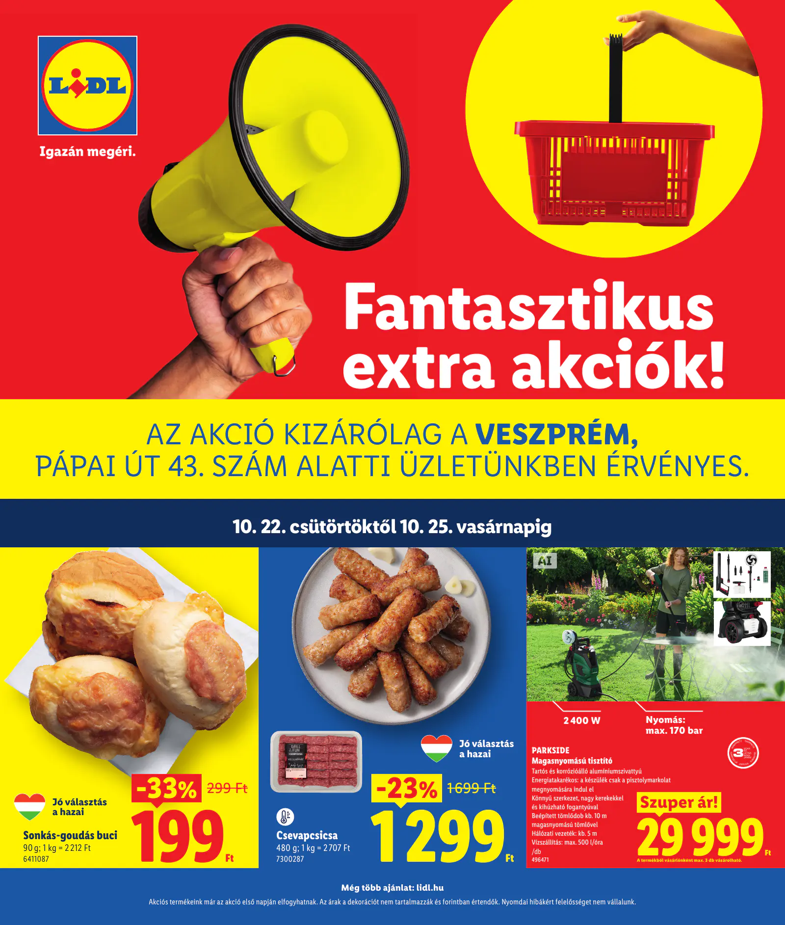 Lidl regionális akciók, Veszprém, 1. oldal (okt. 22–25.)