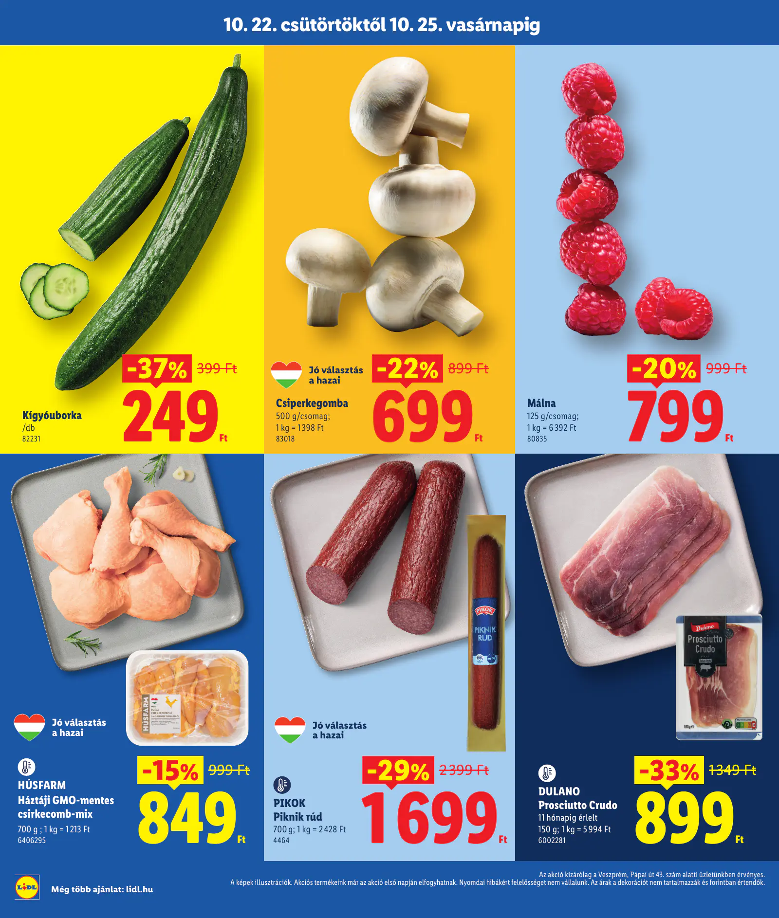 Lidl regionális akciók, Veszprém, 2. oldal (okt. 22–25.)