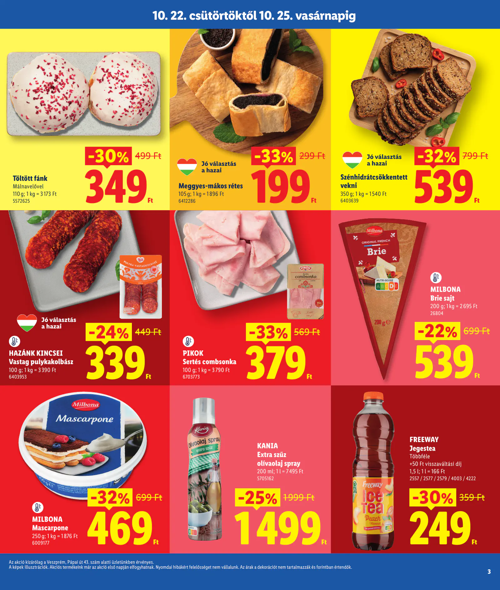 Lidl regionális akciók, Veszprém, 3. oldal (okt. 22–25.)