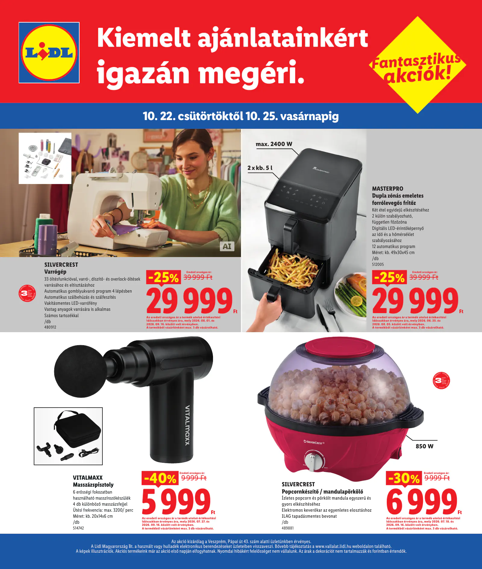 Lidl regionális akciók, Veszprém, 4. oldal (okt. 22–25.)