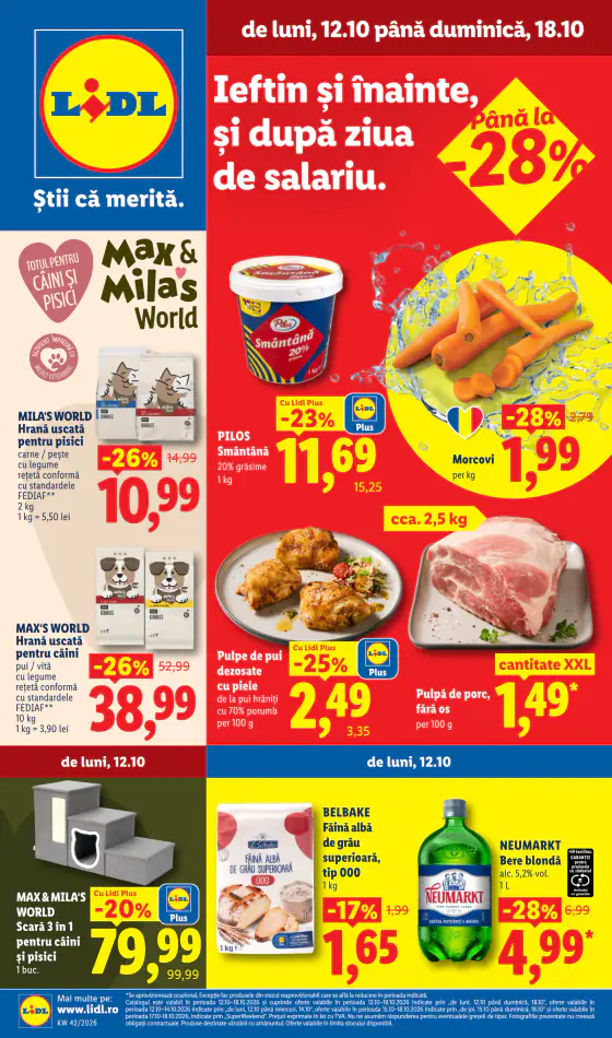 Lidl Románia Catalogul săptămânal – okt. 12–18.