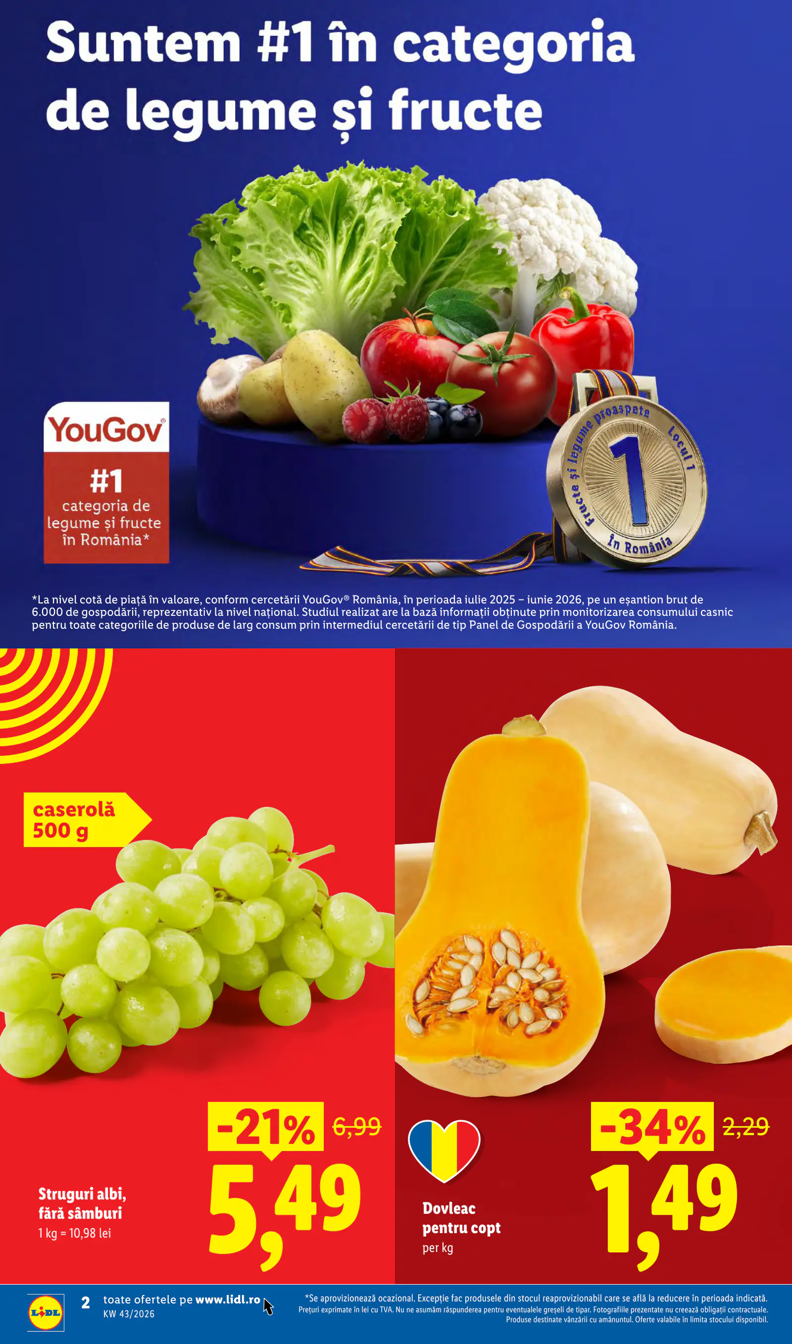 Lidl Románia Catalogul săptămânal, 2. oldal (okt. 19–25.)