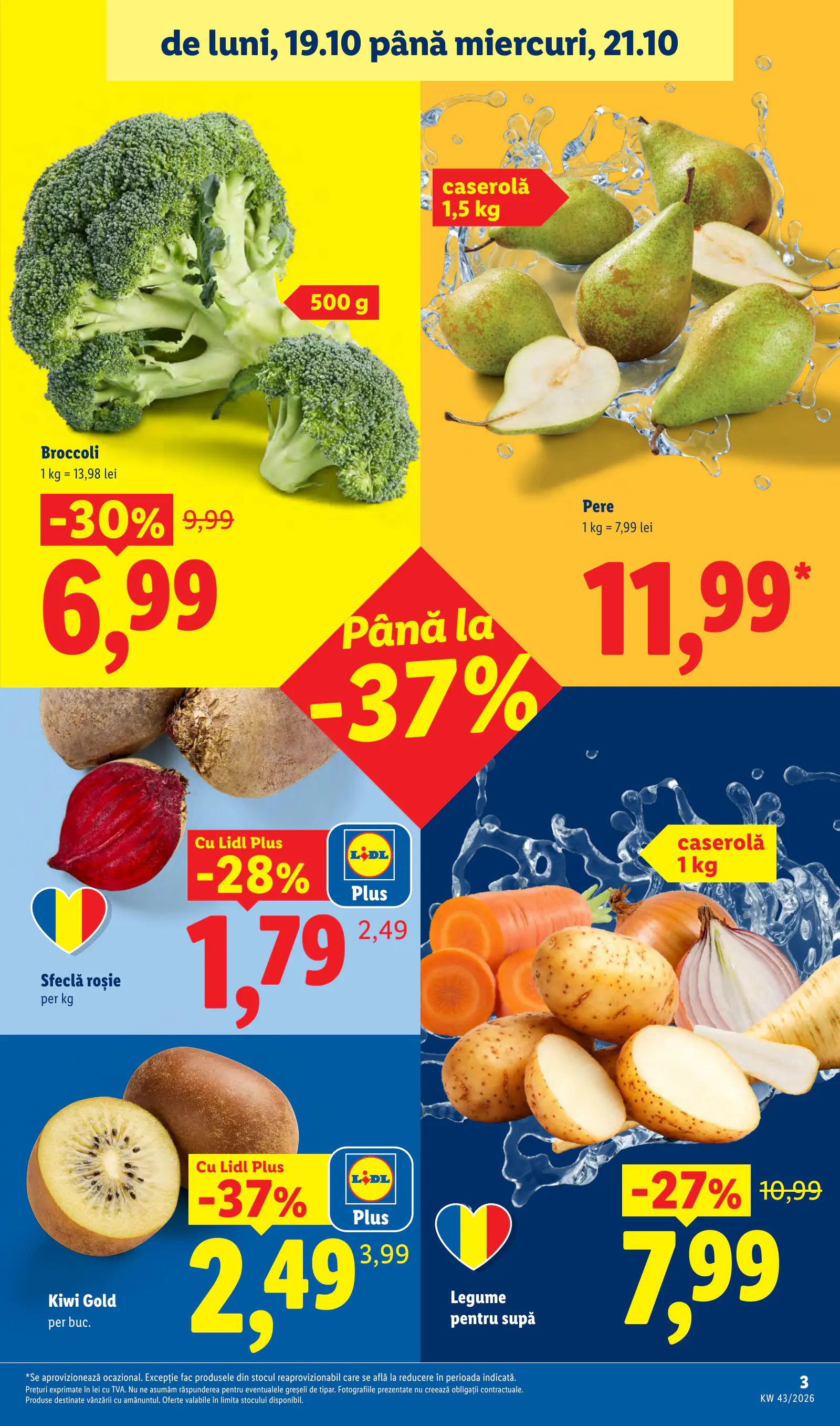 Lidl Románia Catalogul săptămânal, 3. oldal (okt. 19–25.)