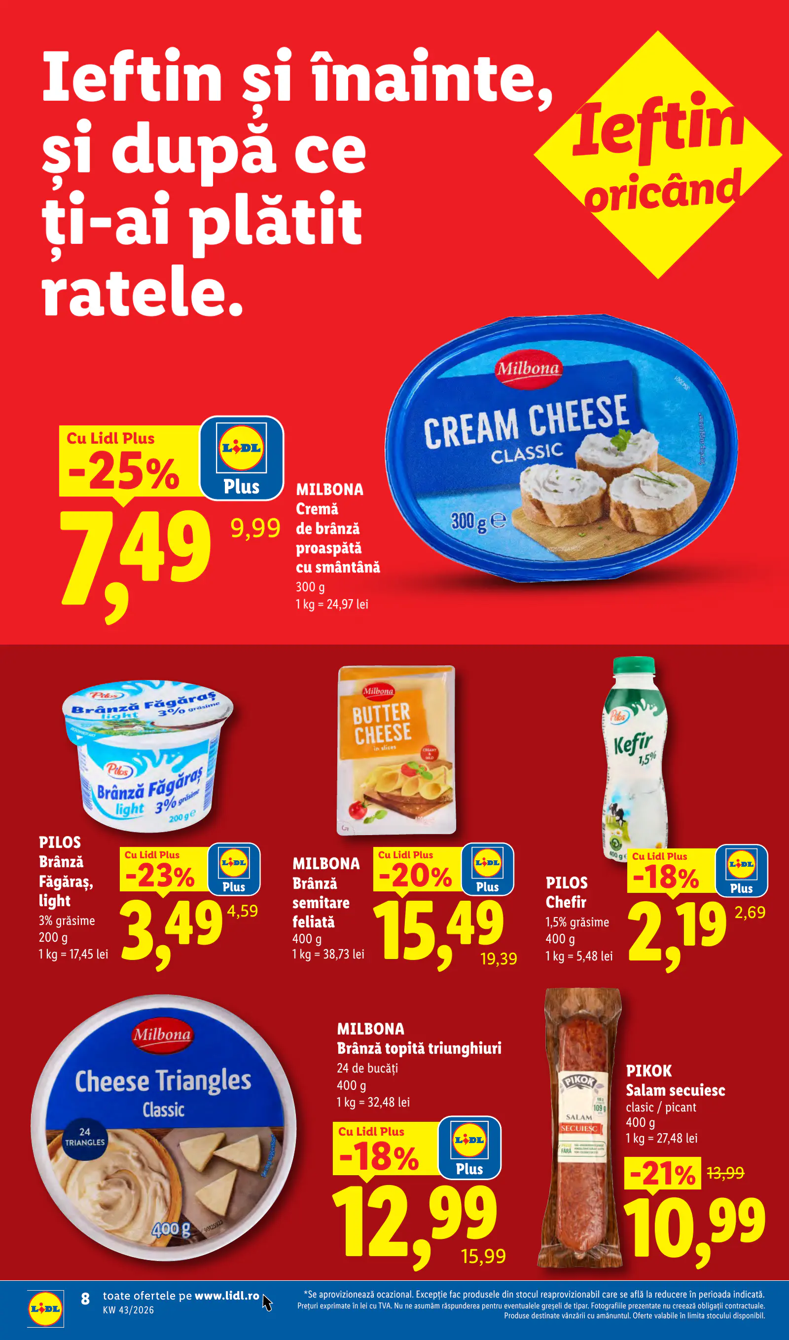 Lidl Románia Catalogul săptămânal, 8. oldal (okt. 19–25.)