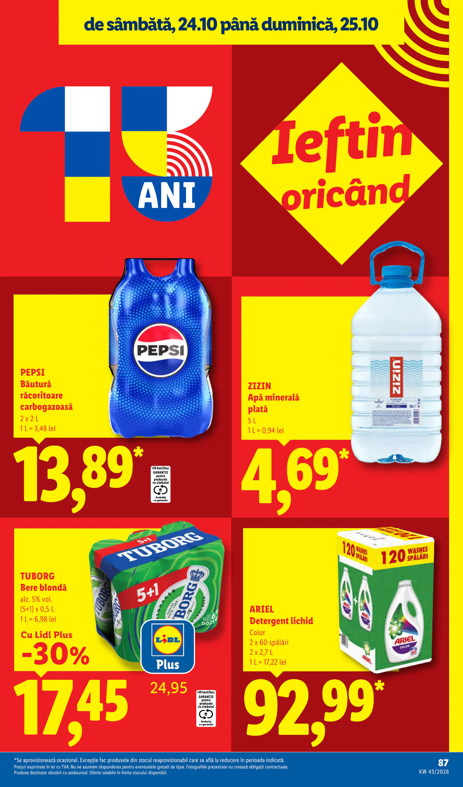 Lidl Románia Catalogul săptămânal, 87. oldal (okt. 19–25.)