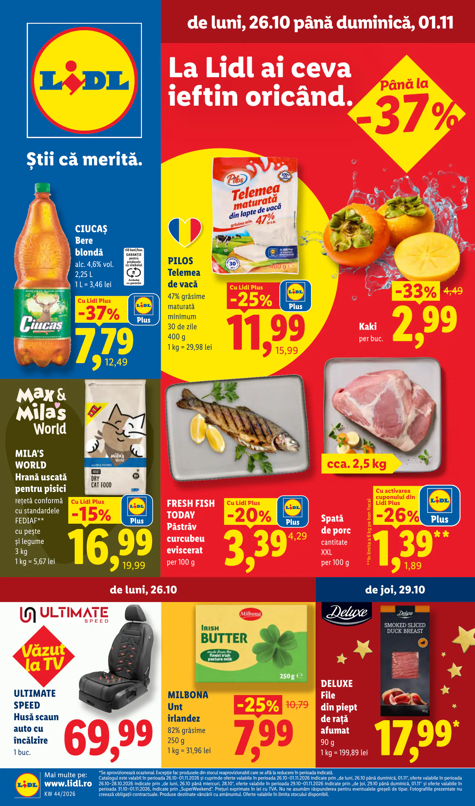 Lidl Románia Catalogul săptămânal, 1. oldal (okt. 26. – nov. 1.)