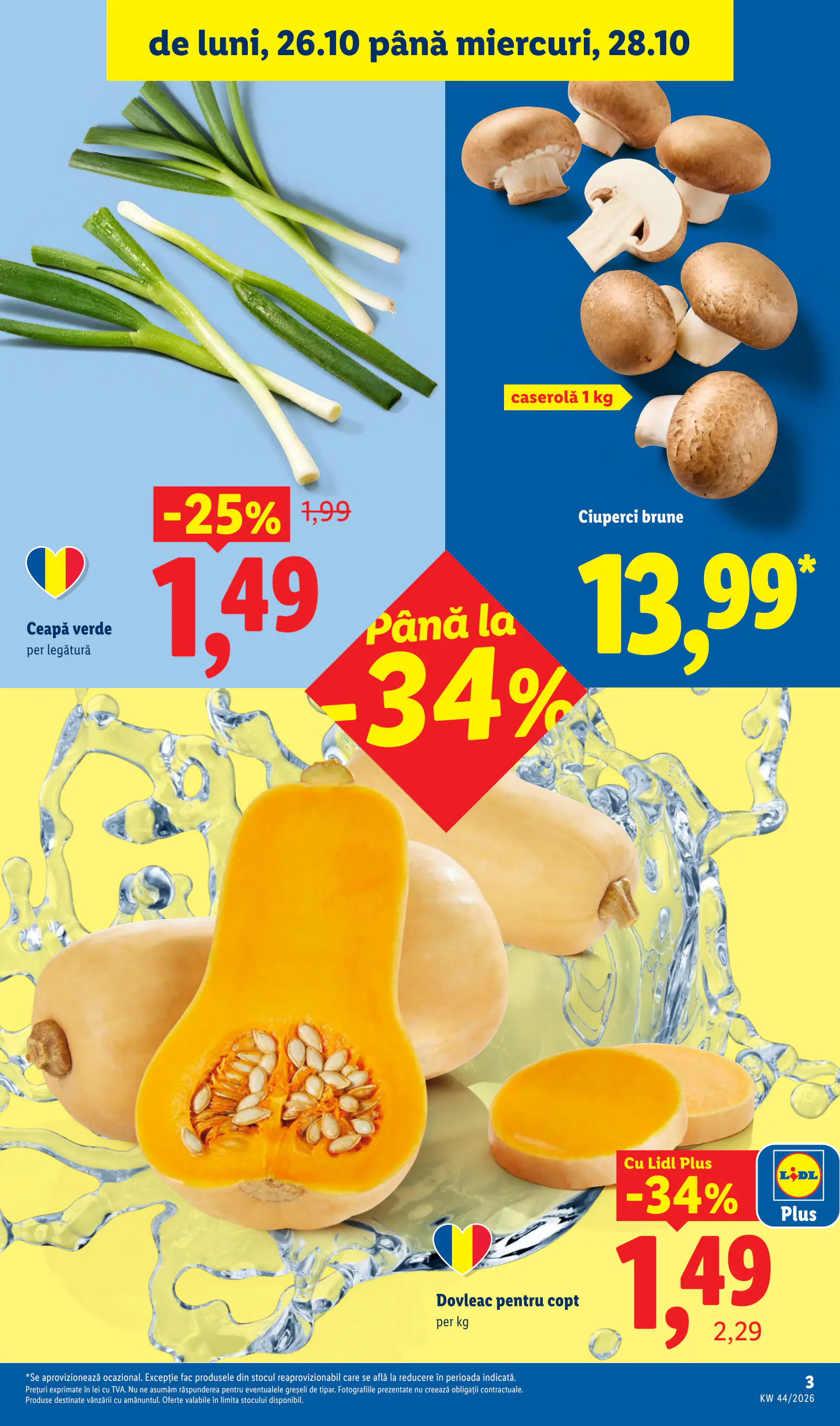 Lidl Románia Catalogul săptămânal, 3. oldal (okt. 26. – nov. 1.)