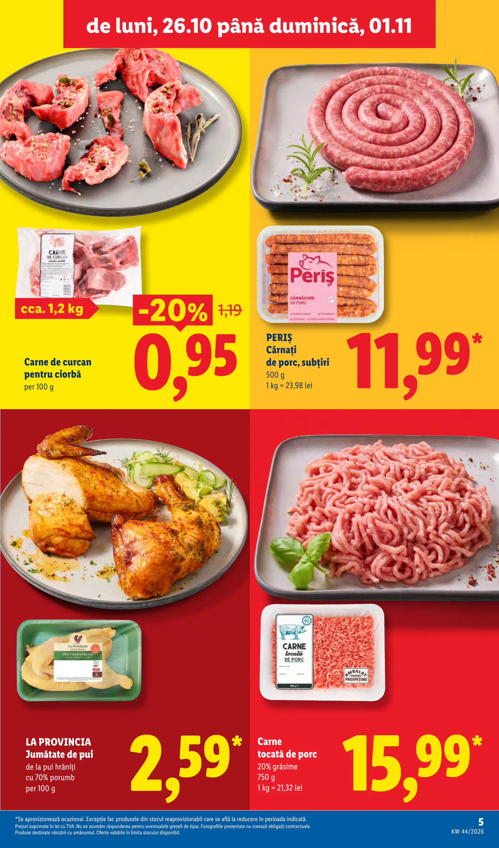 Lidl Románia Catalogul săptămânal, 5. oldal (okt. 26. – nov. 1.)