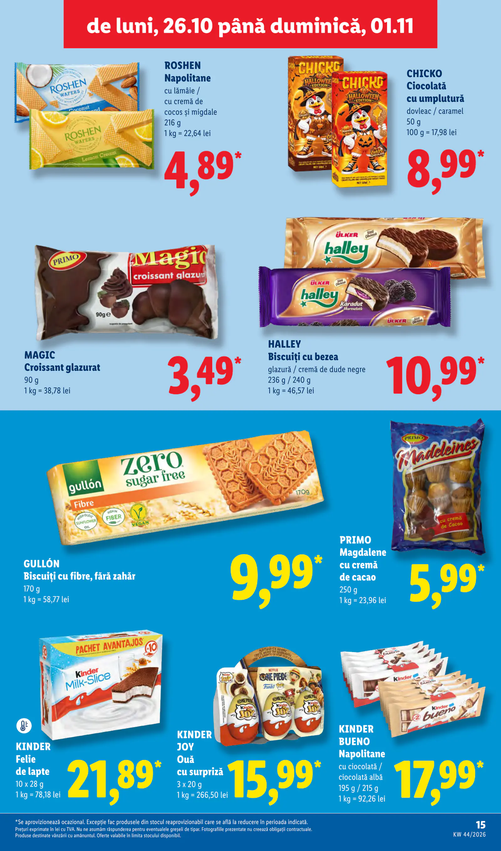 Lidl Románia Catalogul săptămânal, 15. oldal (okt. 26. – nov. 1.)