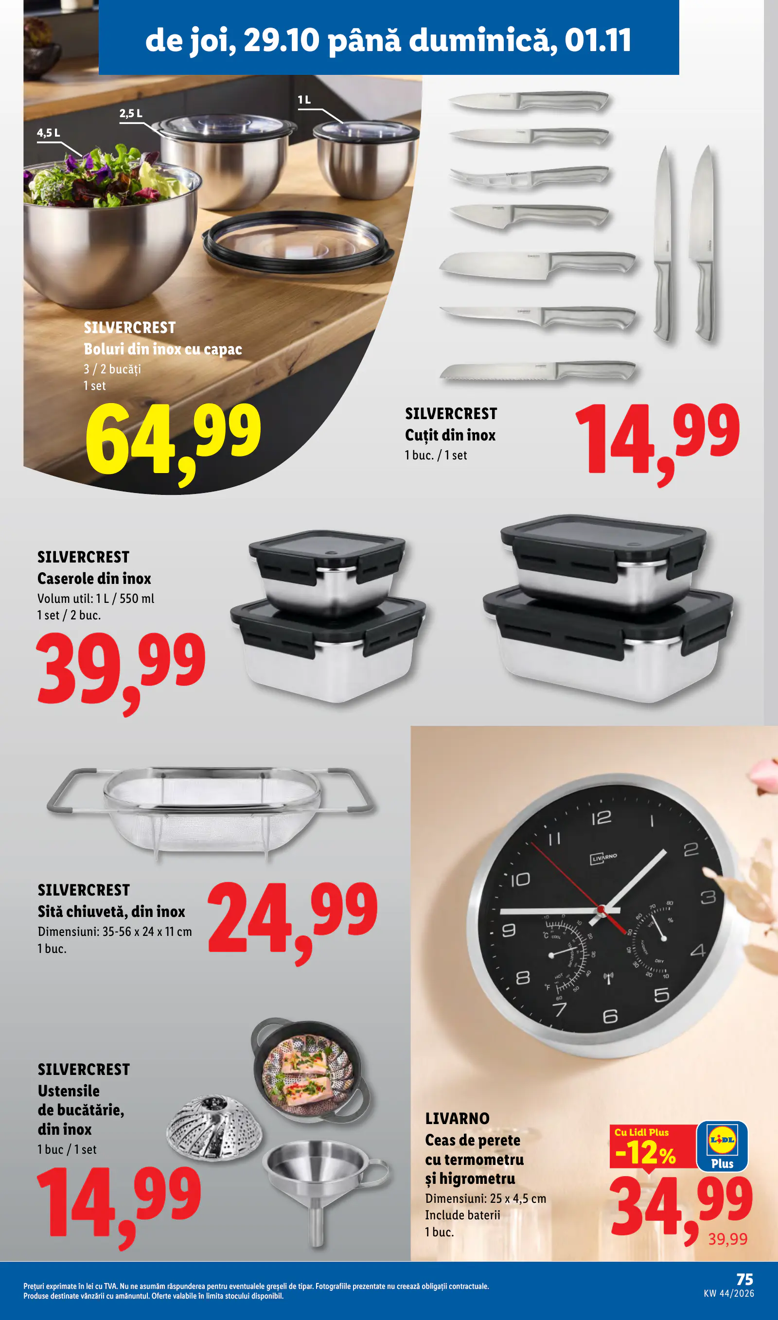 Lidl Románia Catalogul săptămânal, 75. oldal (okt. 26. – nov. 1.)