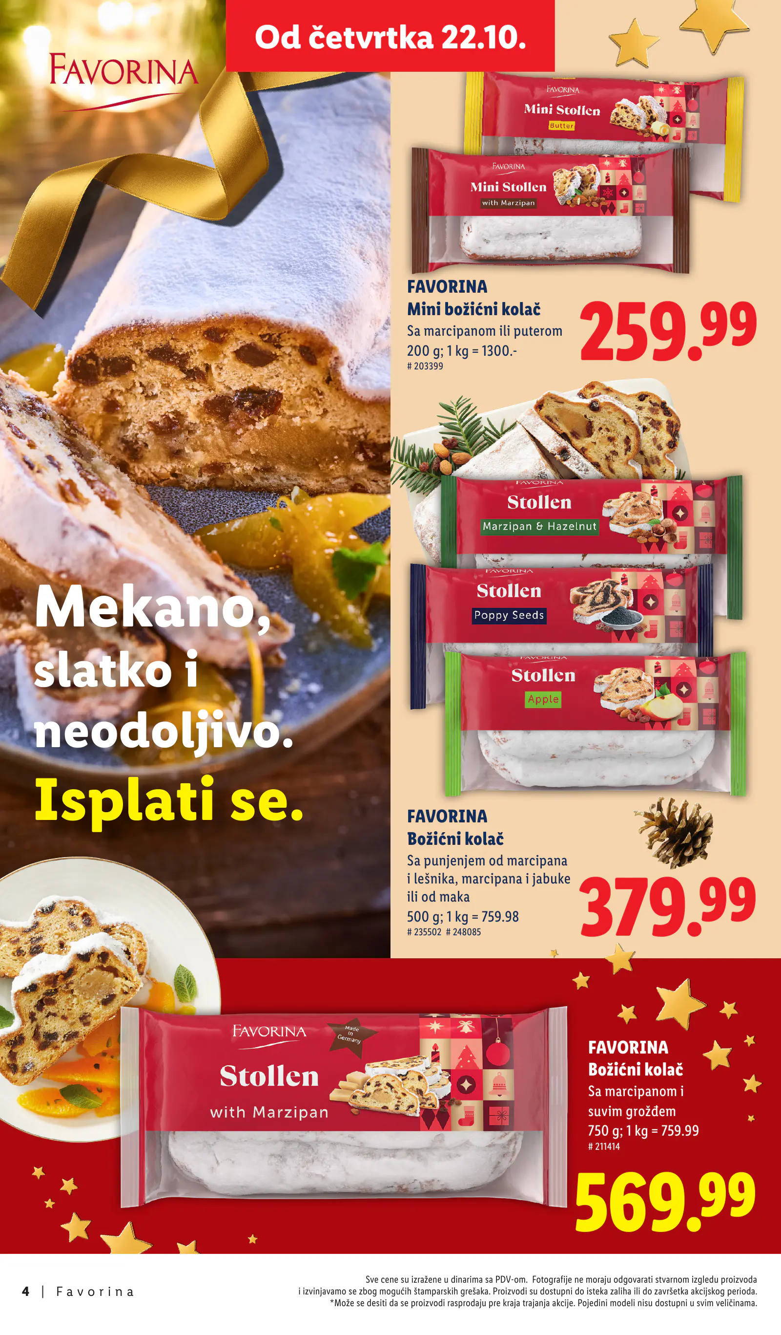 Lidl Szerbia Otkrij magiju prazničnog uživanja, Favorina, 4. oldal (okt. 22. – nov. 29.)