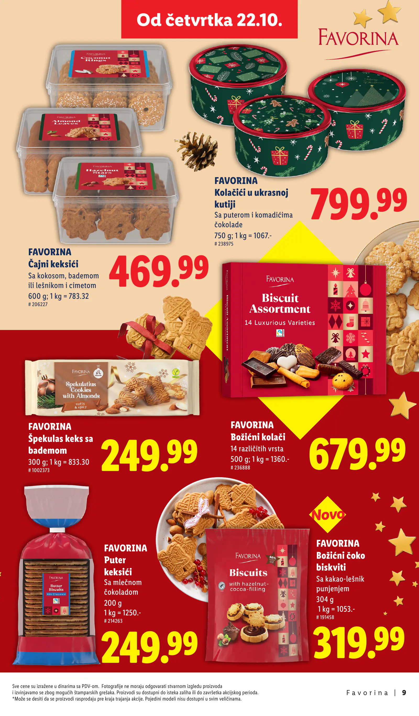 Lidl Szerbia Otkrij magiju prazničnog uživanja, Favorina, 9. oldal (okt. 22. – nov. 29.)