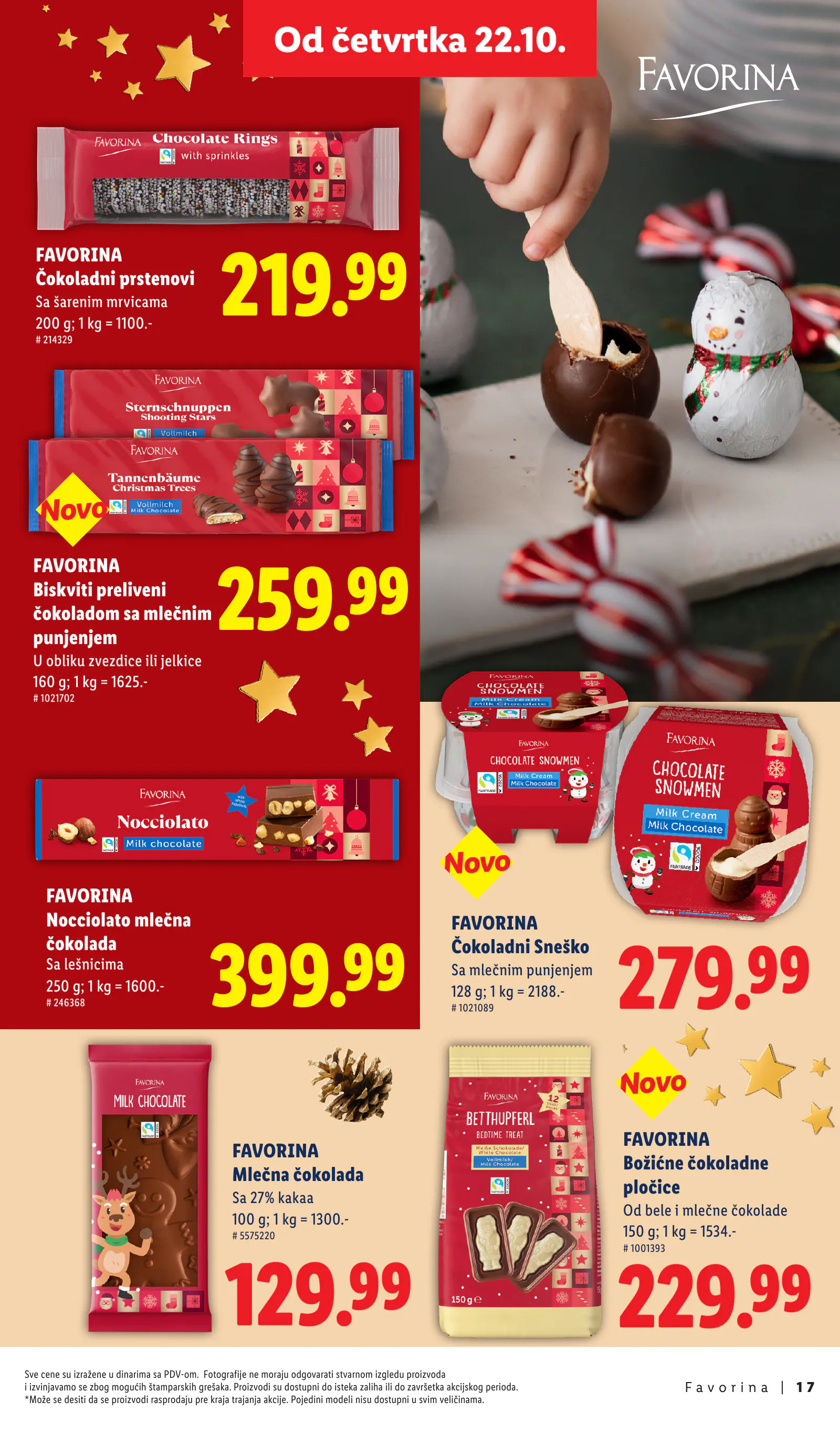 Lidl Szerbia Otkrij magiju prazničnog uživanja, Favorina, 17. oldal (okt. 22. – nov. 29.)