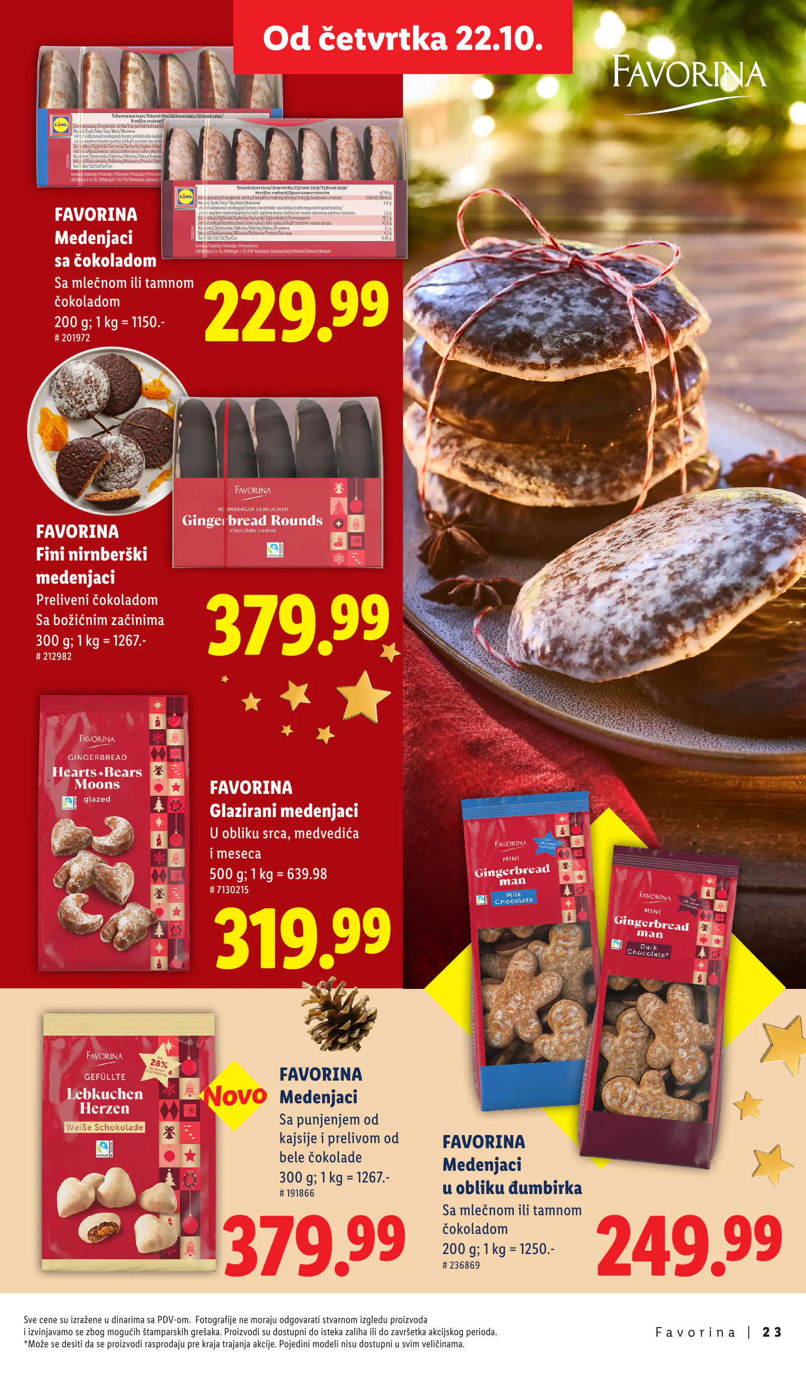 Lidl Szerbia Otkrij magiju prazničnog uživanja, Favorina, 23. oldal (okt. 22. – nov. 29.)