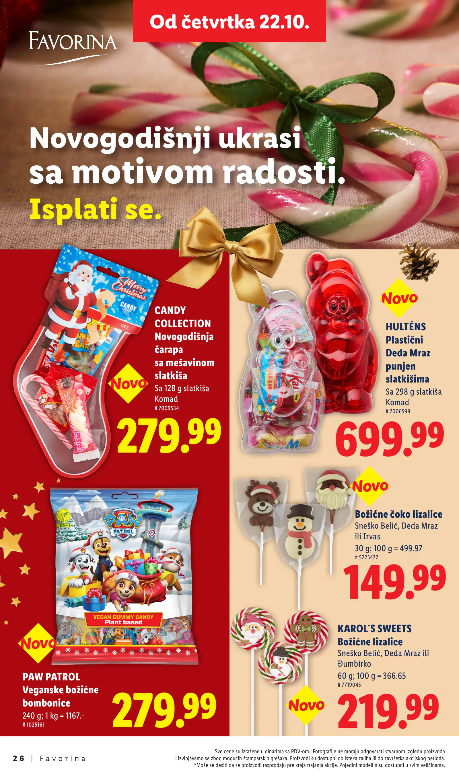 Lidl Szerbia Otkrij magiju prazničnog uživanja, Favorina, 26. oldal (okt. 22. – nov. 29.)