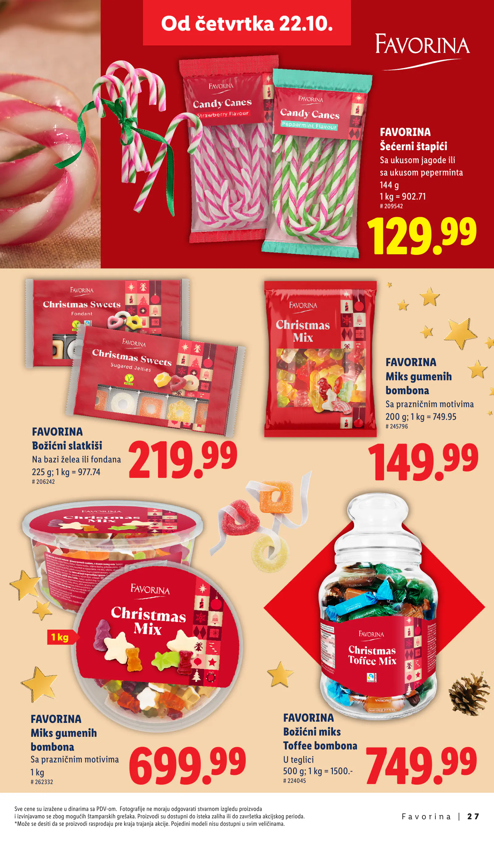 Lidl Szerbia Otkrij magiju prazničnog uživanja, Favorina, 27. oldal (okt. 22. – nov. 29.)