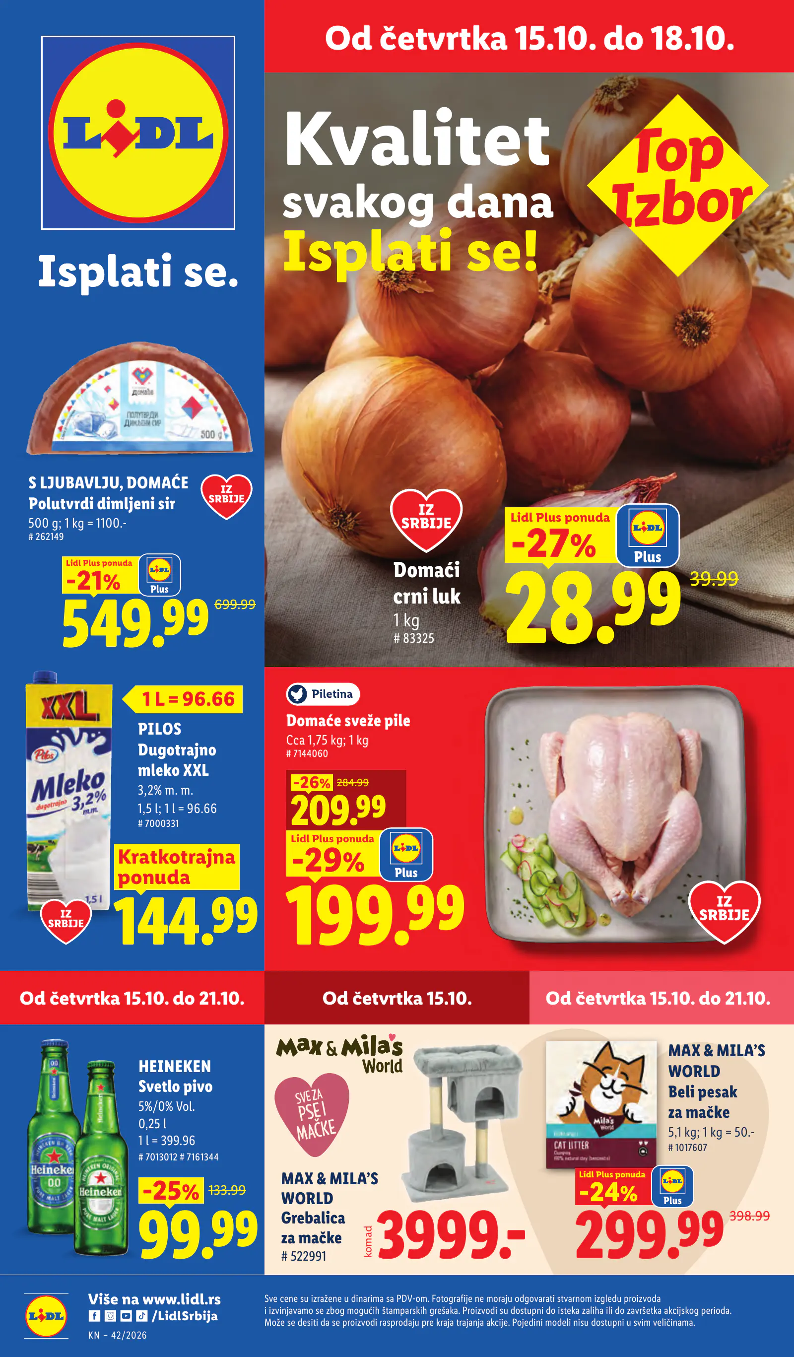 Lidl Szerbia Pogledajte naše ponude, 1. oldal (okt. 15–21.)
