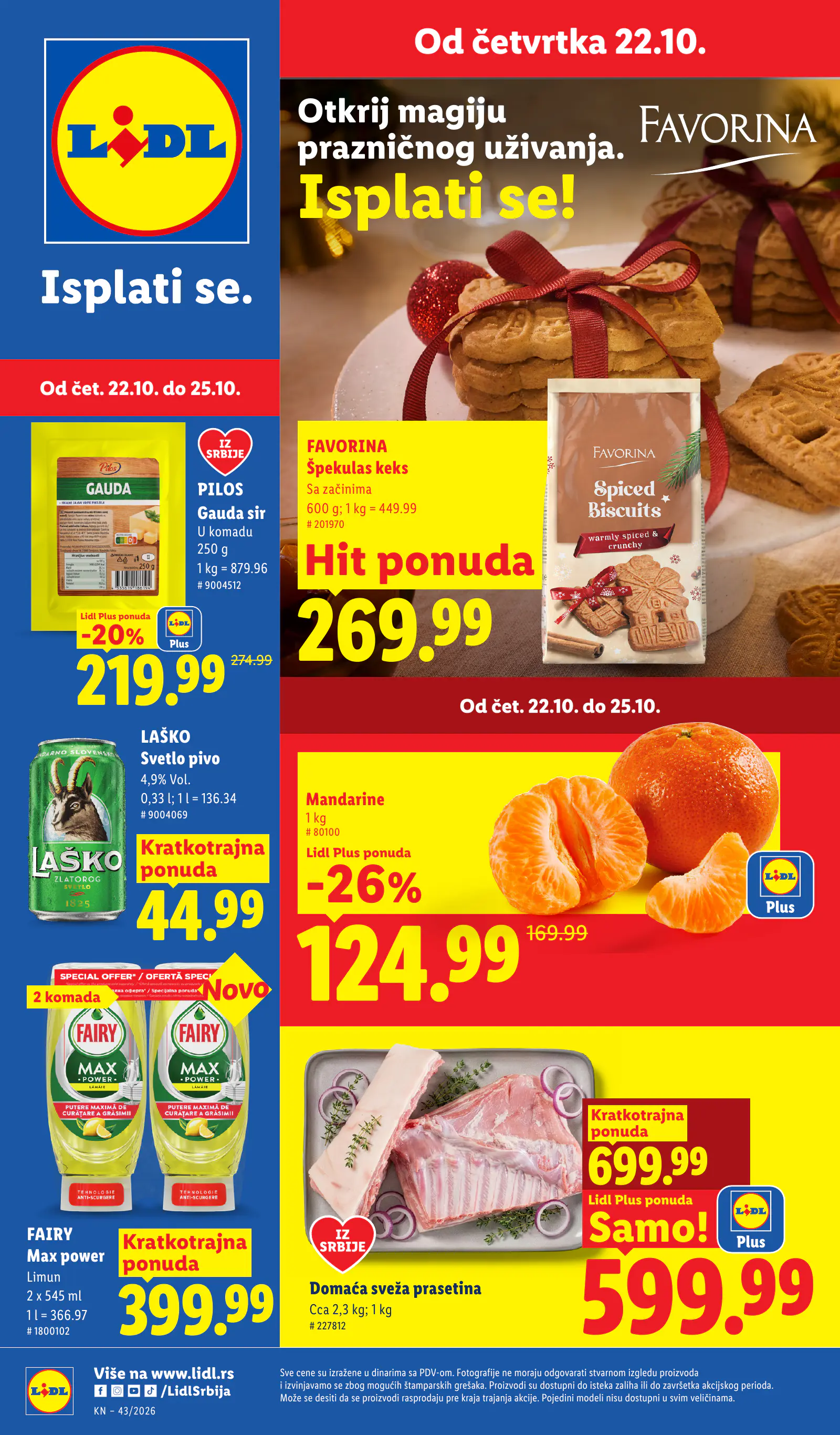 Lidl Szerbia Pogledajte naše ponude, 1. oldal (okt. 22–28.)