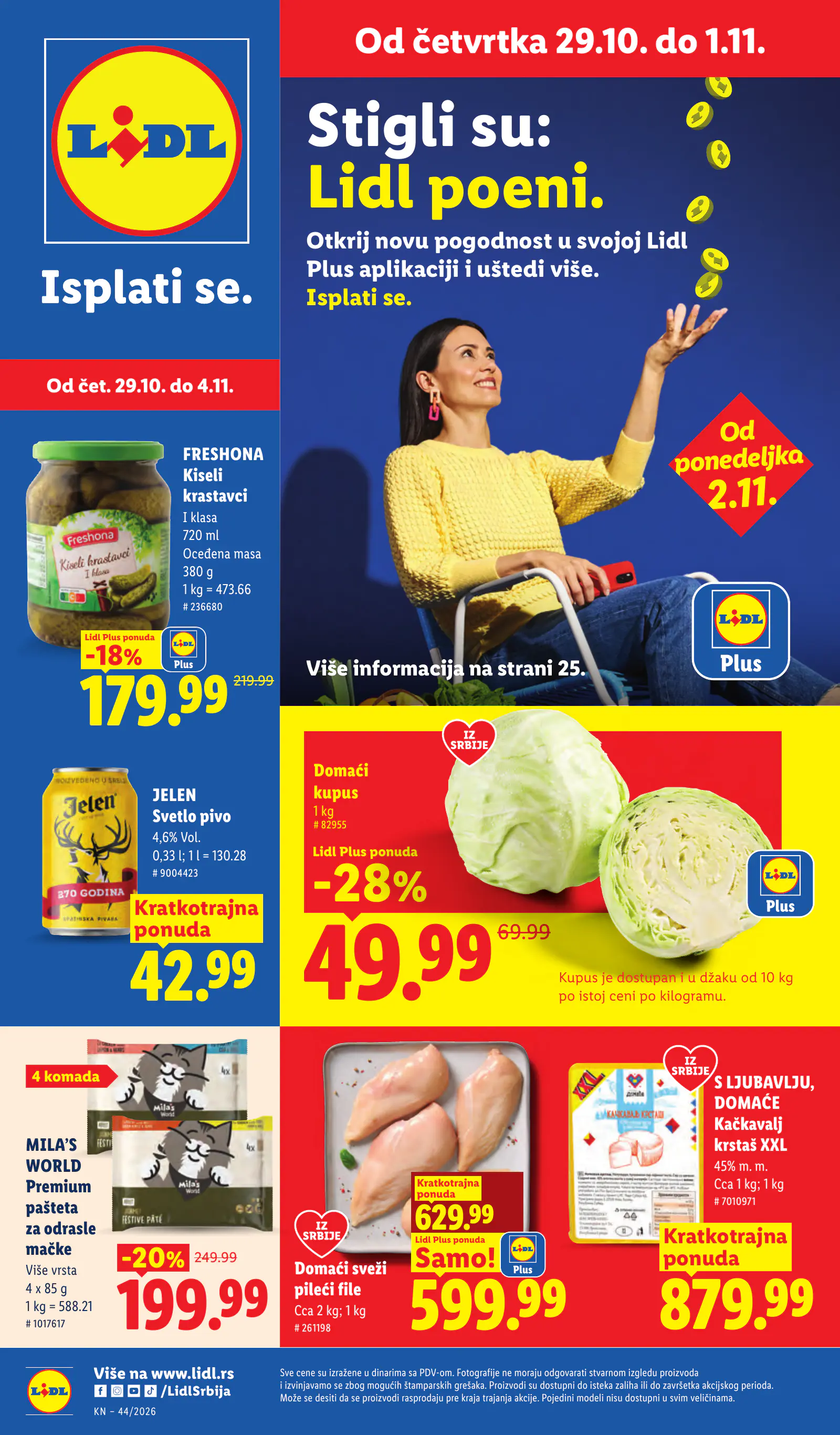 Lidl Szerbia Pogledajte naše ponude, 1. oldal (okt. 29. – nov. 4.)