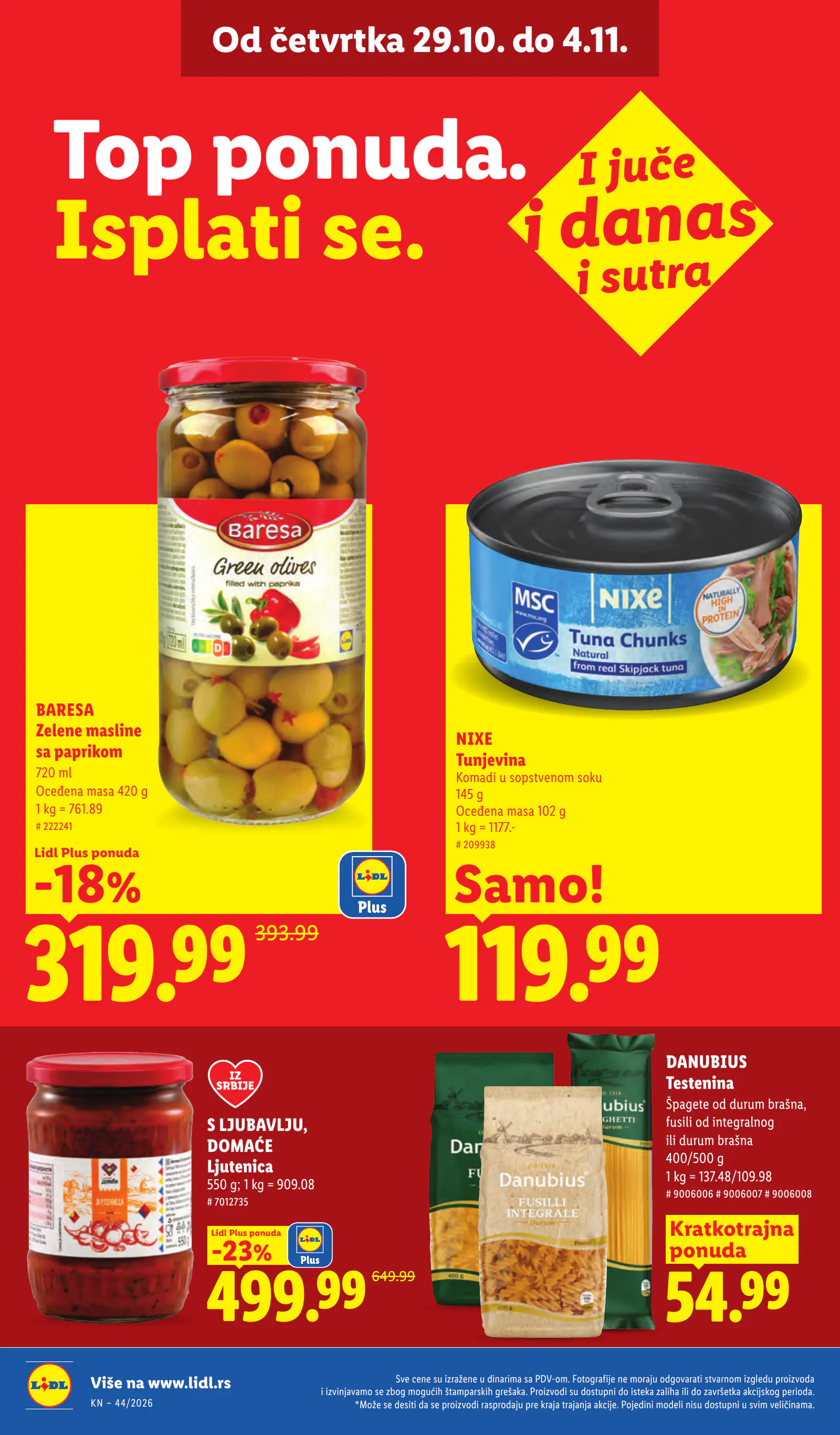 Lidl Szerbia Pogledajte naše ponude, 30. oldal (okt. 29. – nov. 4.)