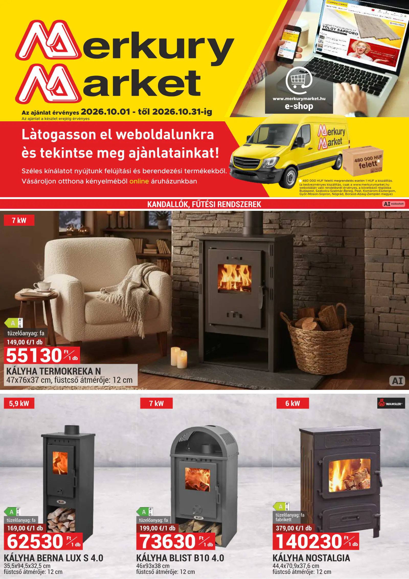 Merkury Market szórólap, 1. oldal (okt. 1–31.)