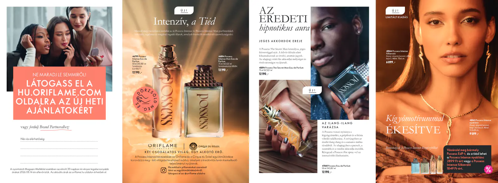 Oriflame akciós újság, 1. oldal (okt. 21. – nov. 10.)