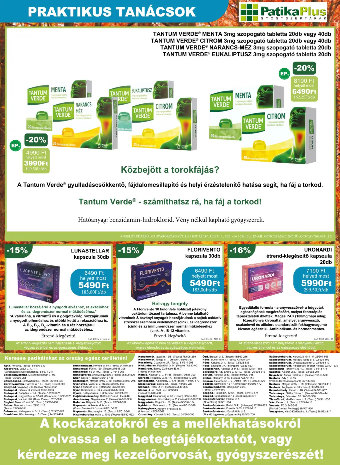 PatikaPlus akciós kiadvány, 8. oldal (okt. 1–31.)