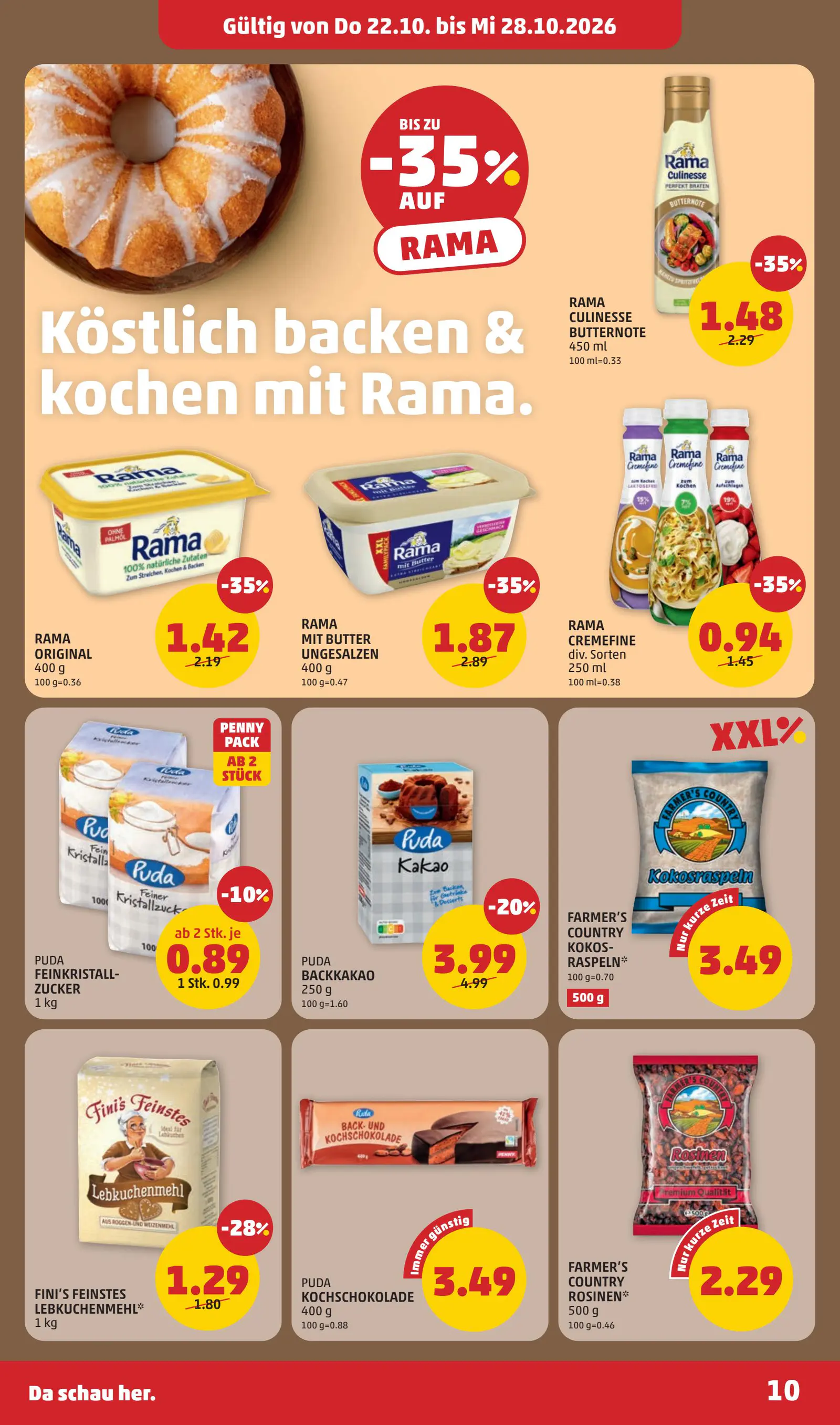 Digitalen PENNY Flugblatt, 10. oldal (okt. 22–28.)