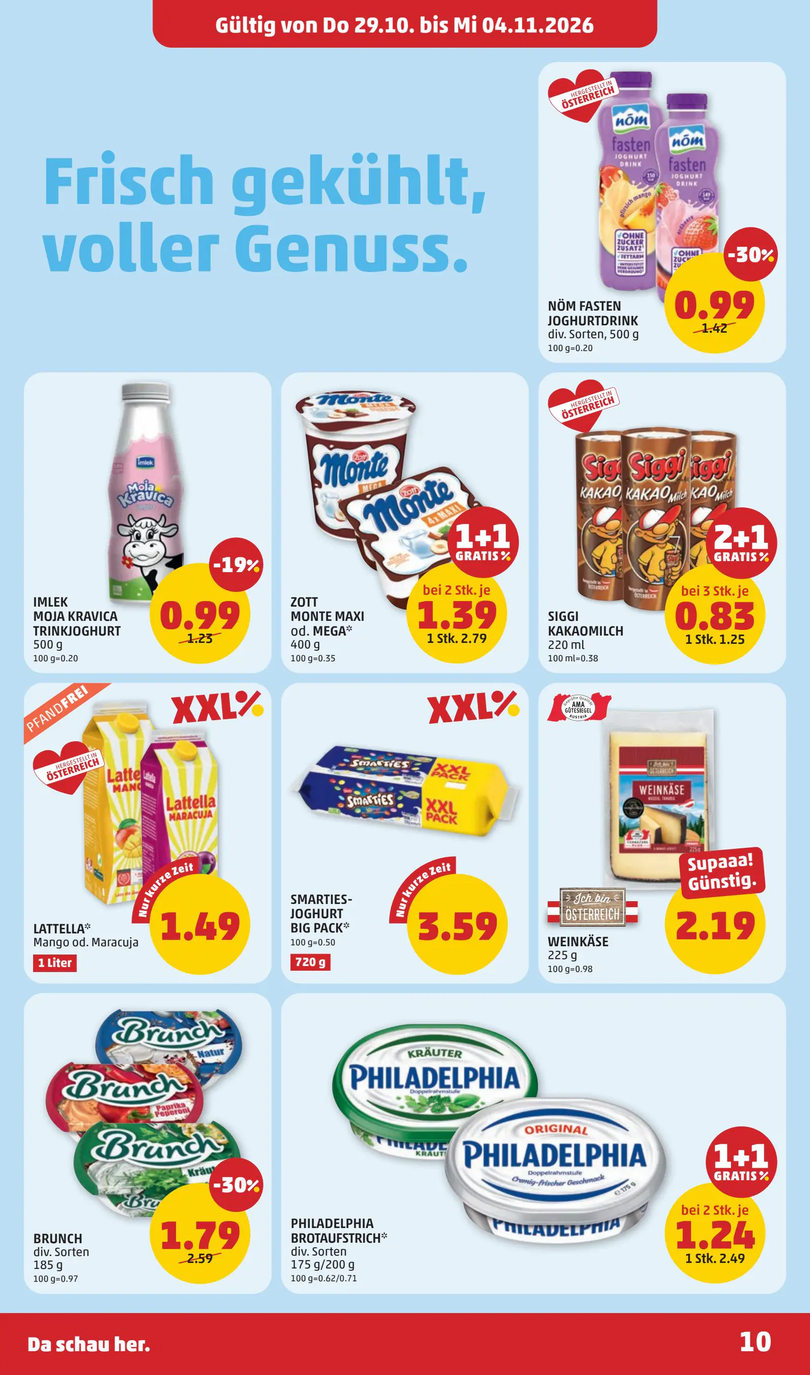 Digitalen PENNY Flugblatt, 10. oldal (okt. 29. – nov. 4.)