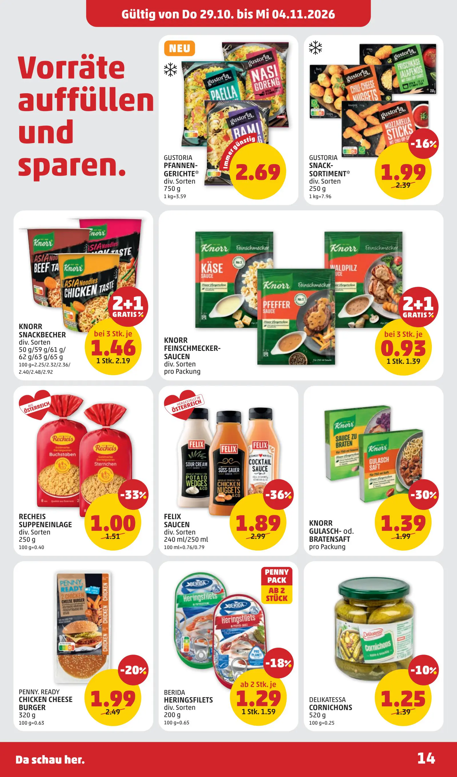 Digitalen PENNY Flugblatt, 14. oldal (okt. 29. – nov. 4.)