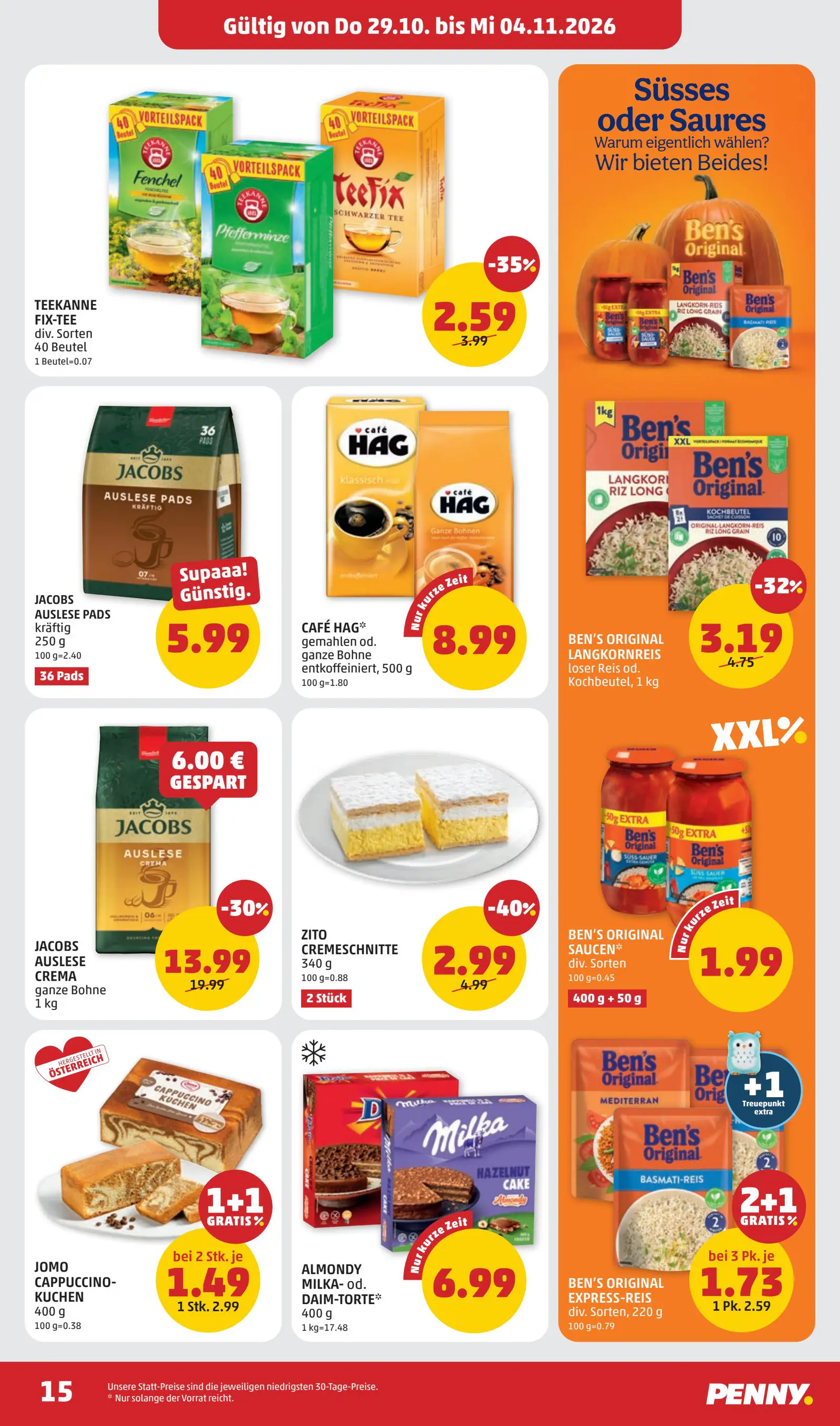 Digitalen PENNY Flugblatt, 15. oldal (okt. 29. – nov. 4.)