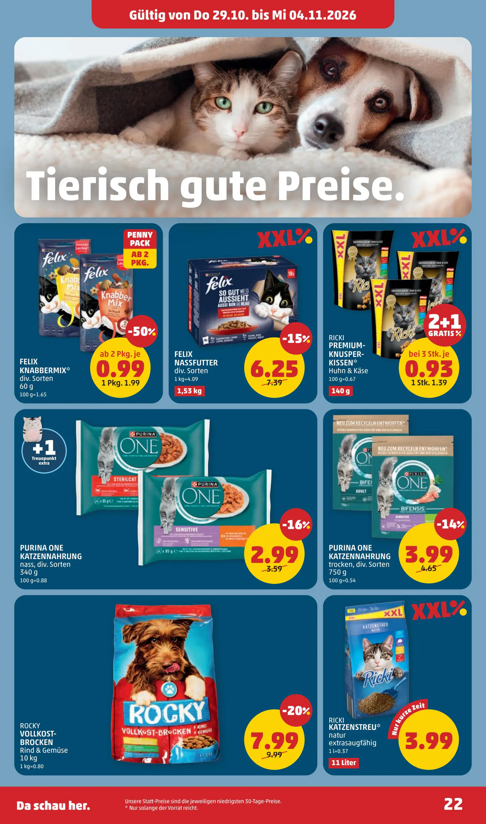 Digitalen PENNY Flugblatt, 22. oldal (okt. 29. – nov. 4.)