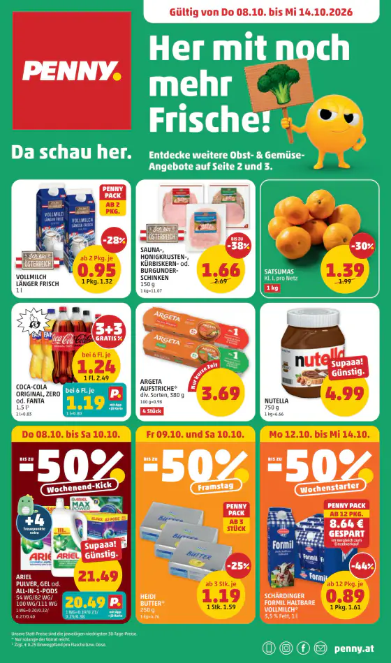 Penny Ausztria online Flugblatt – okt. 8–14.