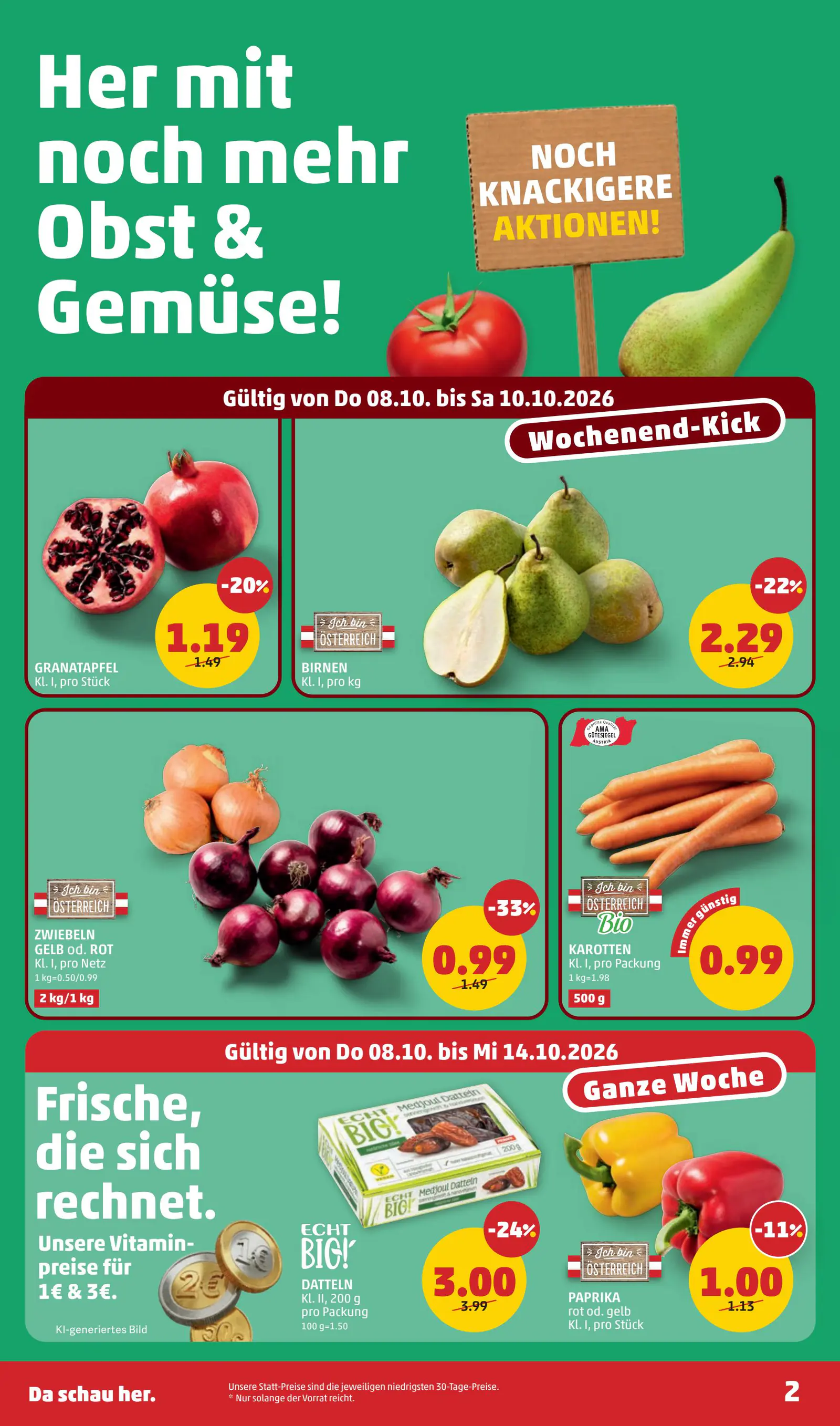 Penny Ausztria online Flugblatt, 2. oldal (okt. 8–14.)
