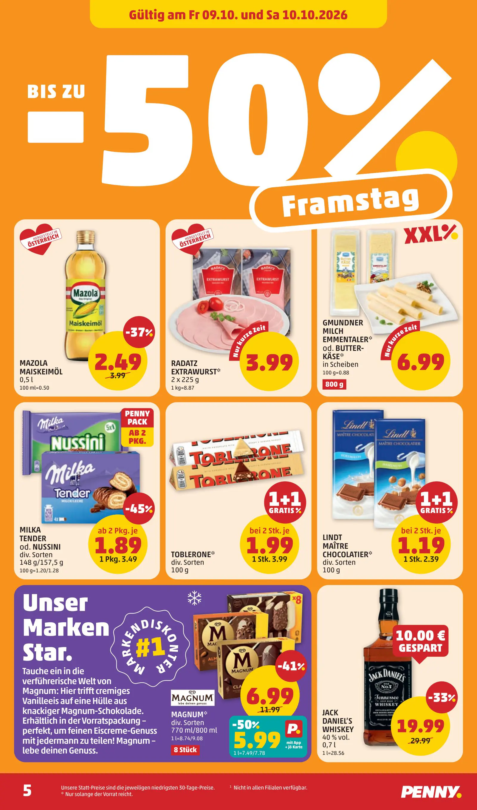 Penny Ausztria online Flugblatt, 5. oldal (okt. 8–14.)