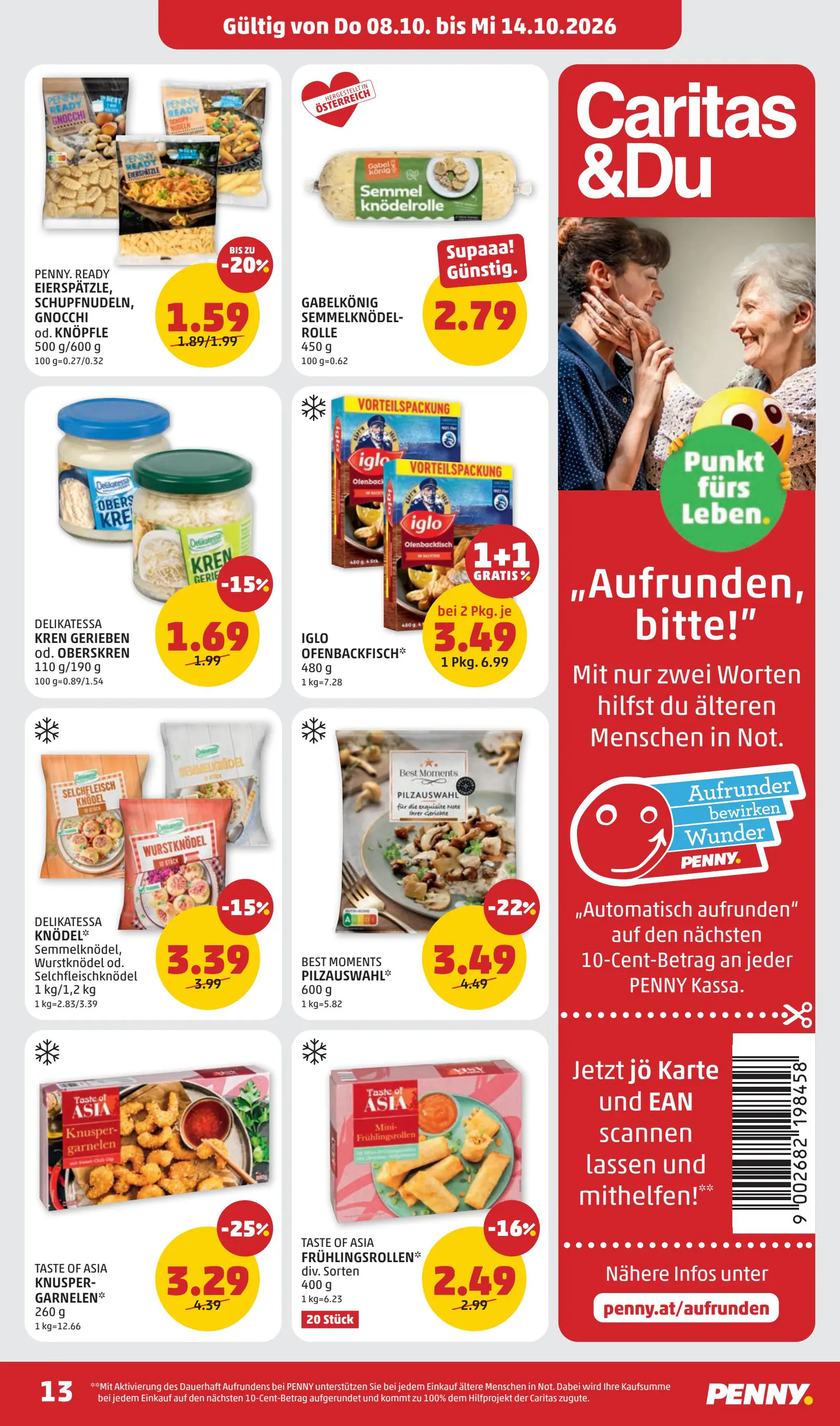 Penny Ausztria online Flugblatt, 13. oldal (okt. 8–14.)