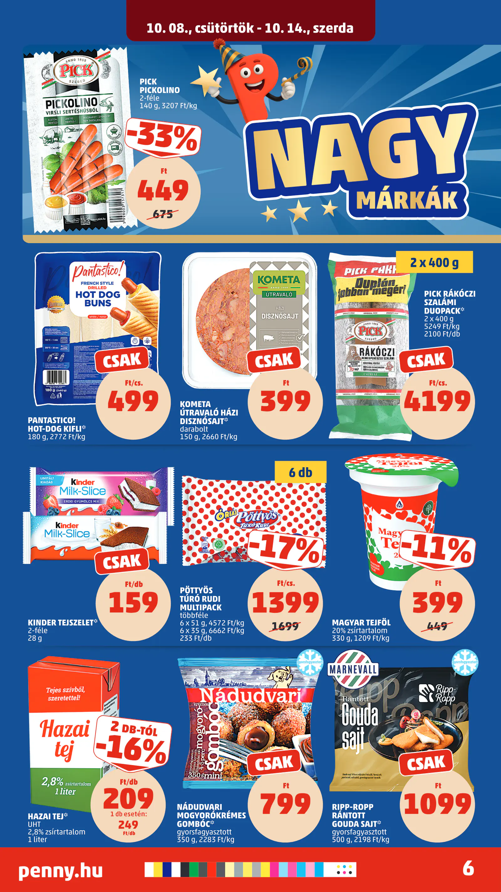 Penny Market 41. heti reklámújság, 8. oldal (okt. 8–14.)