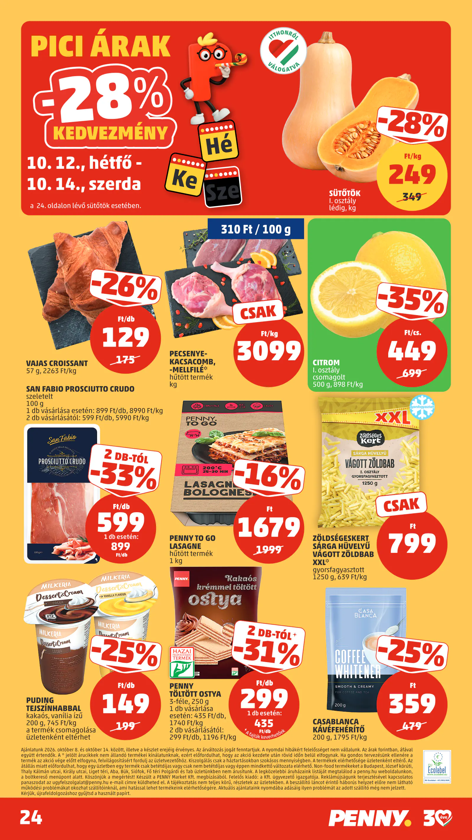 Penny Market 41. heti reklámújság, 28. oldal (okt. 8–14.)