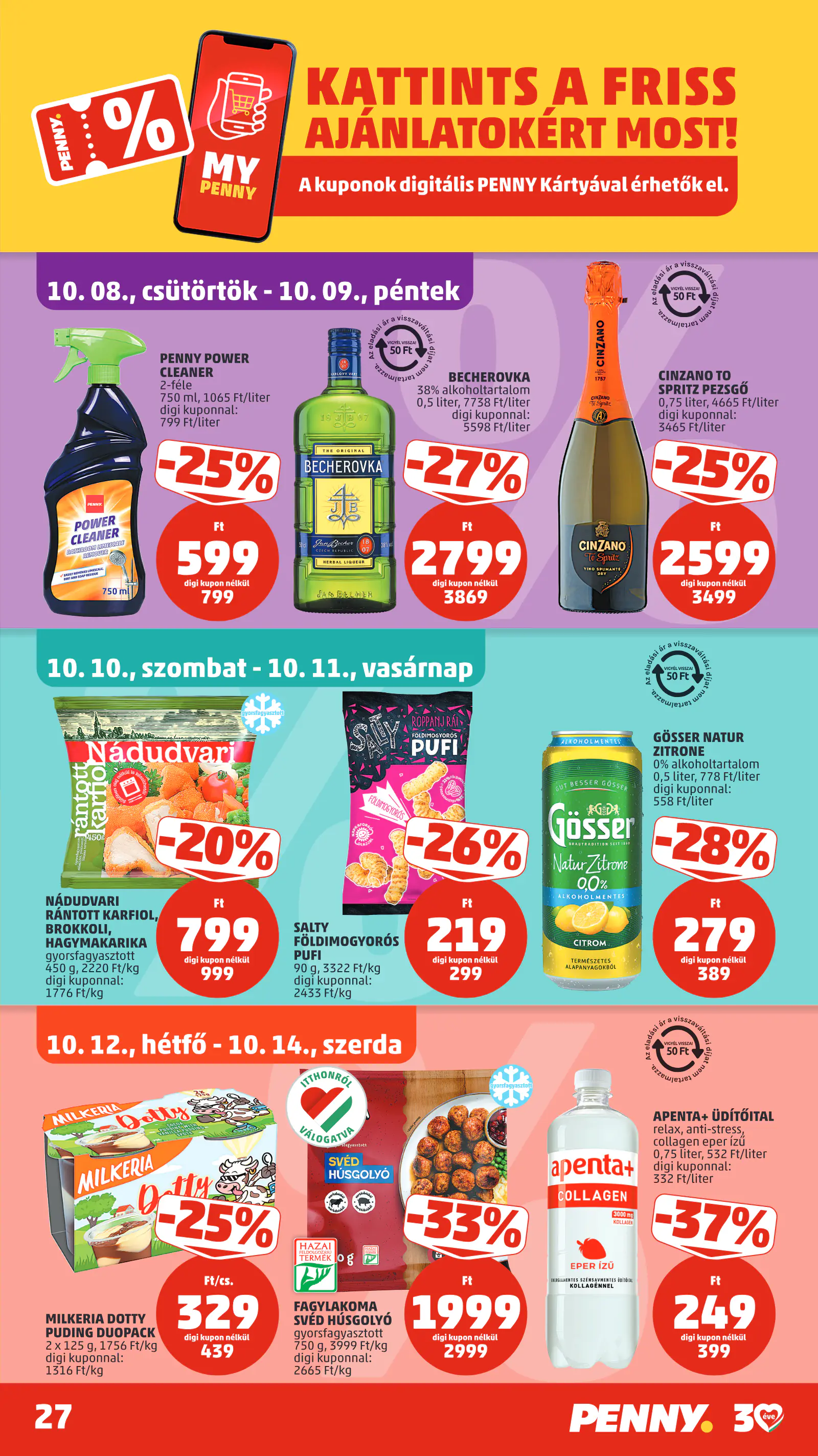 Penny Market 41. heti reklámújság, 31. oldal (okt. 8–14.)