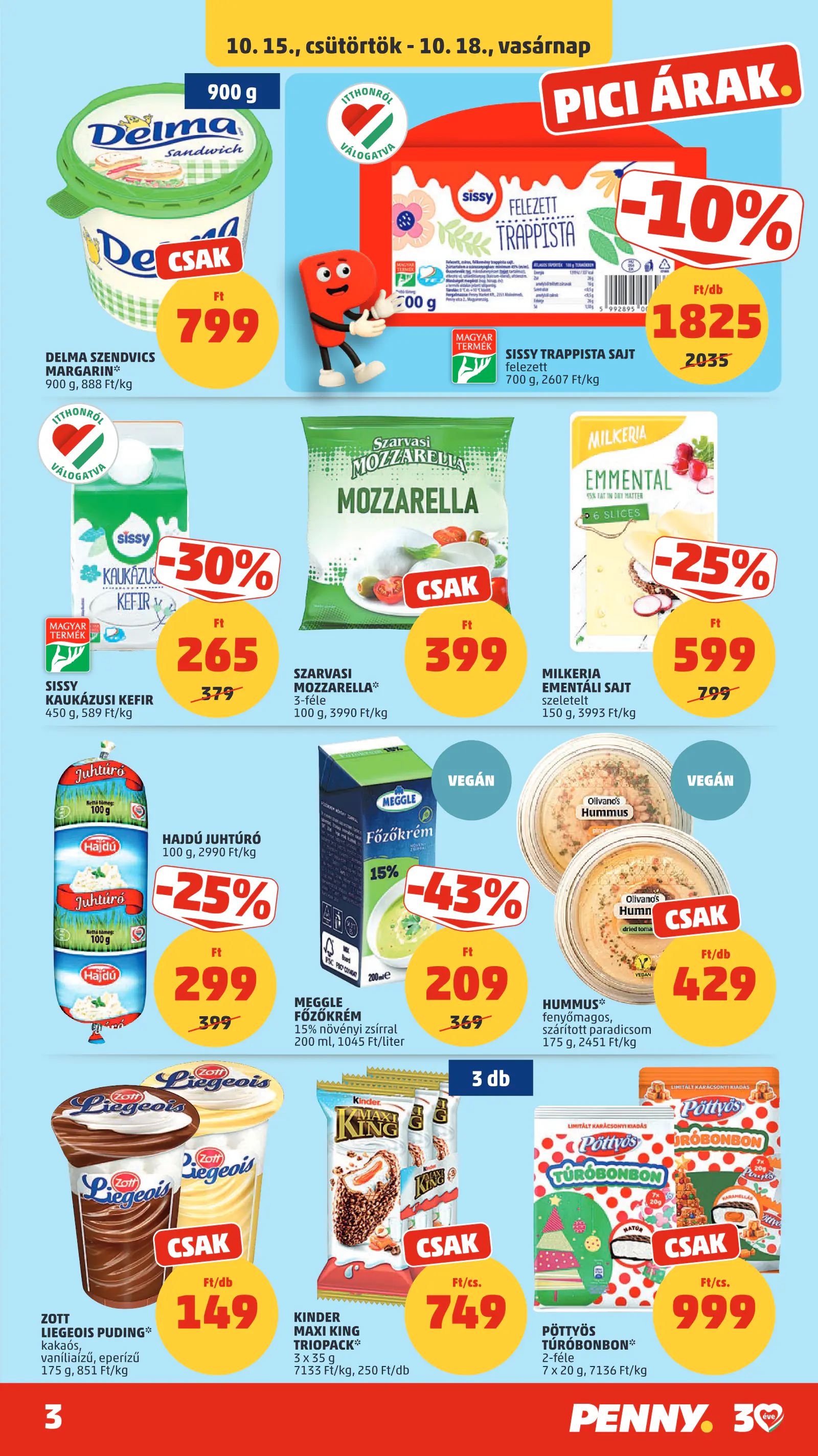 Penny Market 42. heti reklámújság, 3. oldal (okt. 15–21.)