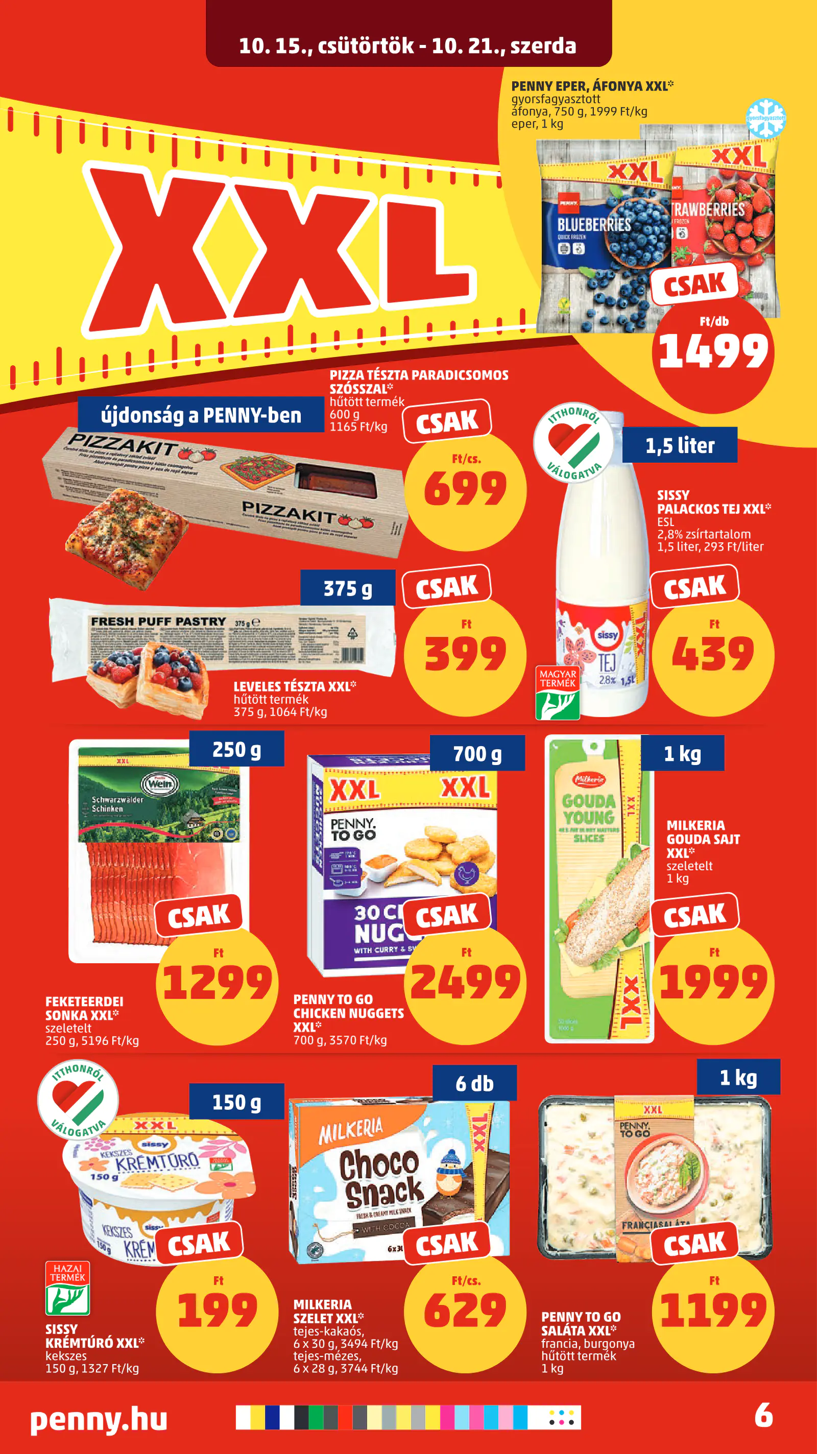 Penny Market 42. heti reklámújság, 8. oldal (okt. 15–21.)