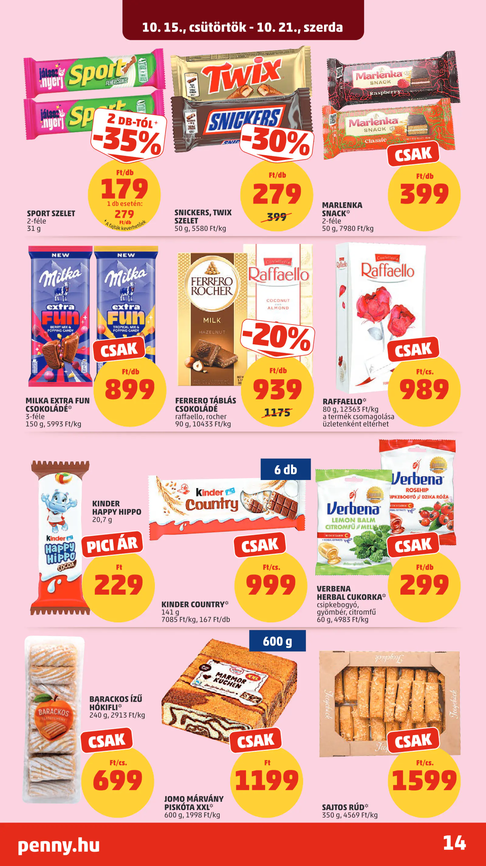 Penny Market 42. heti reklámújság, 19. oldal (okt. 15–21.)