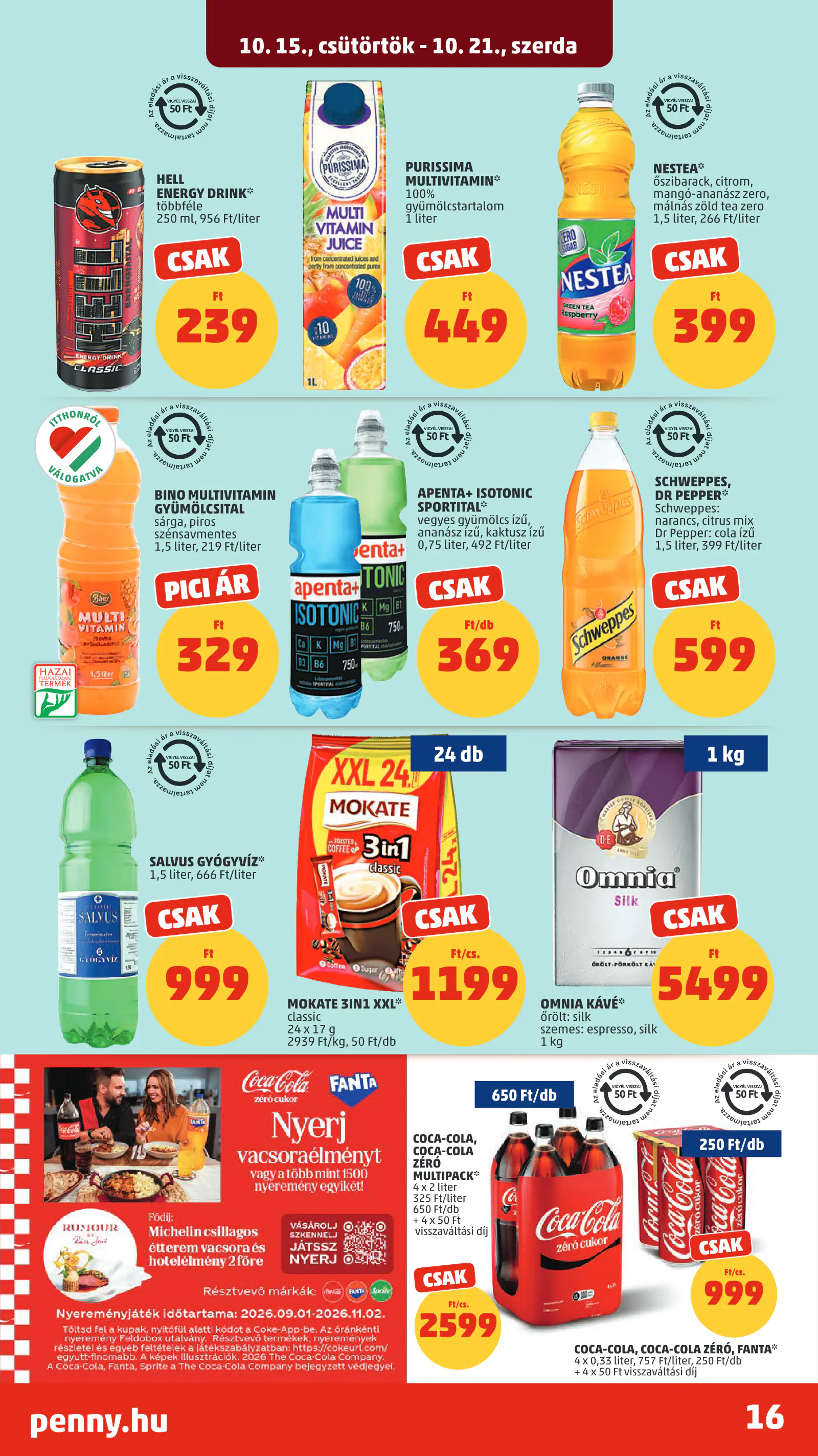 Penny Market 42. heti reklámújság, 21. oldal (okt. 15–21.)