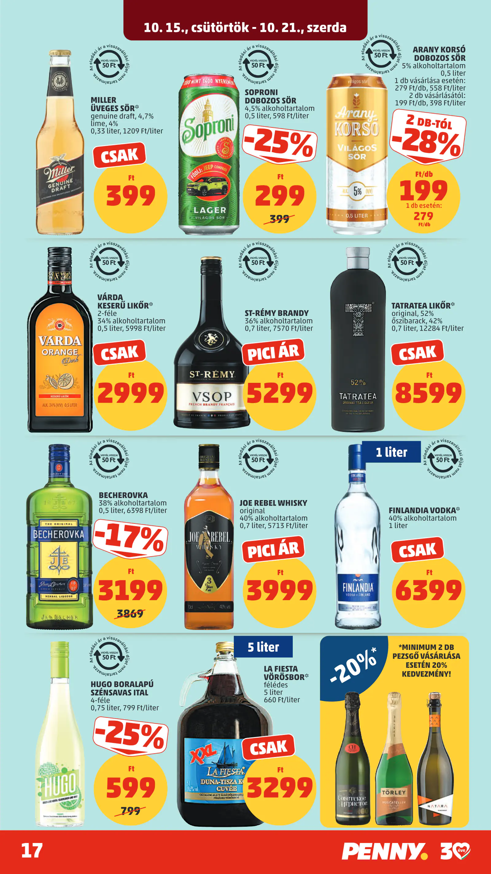 Penny Market 42. heti reklámújság, 22. oldal (okt. 15–21.)