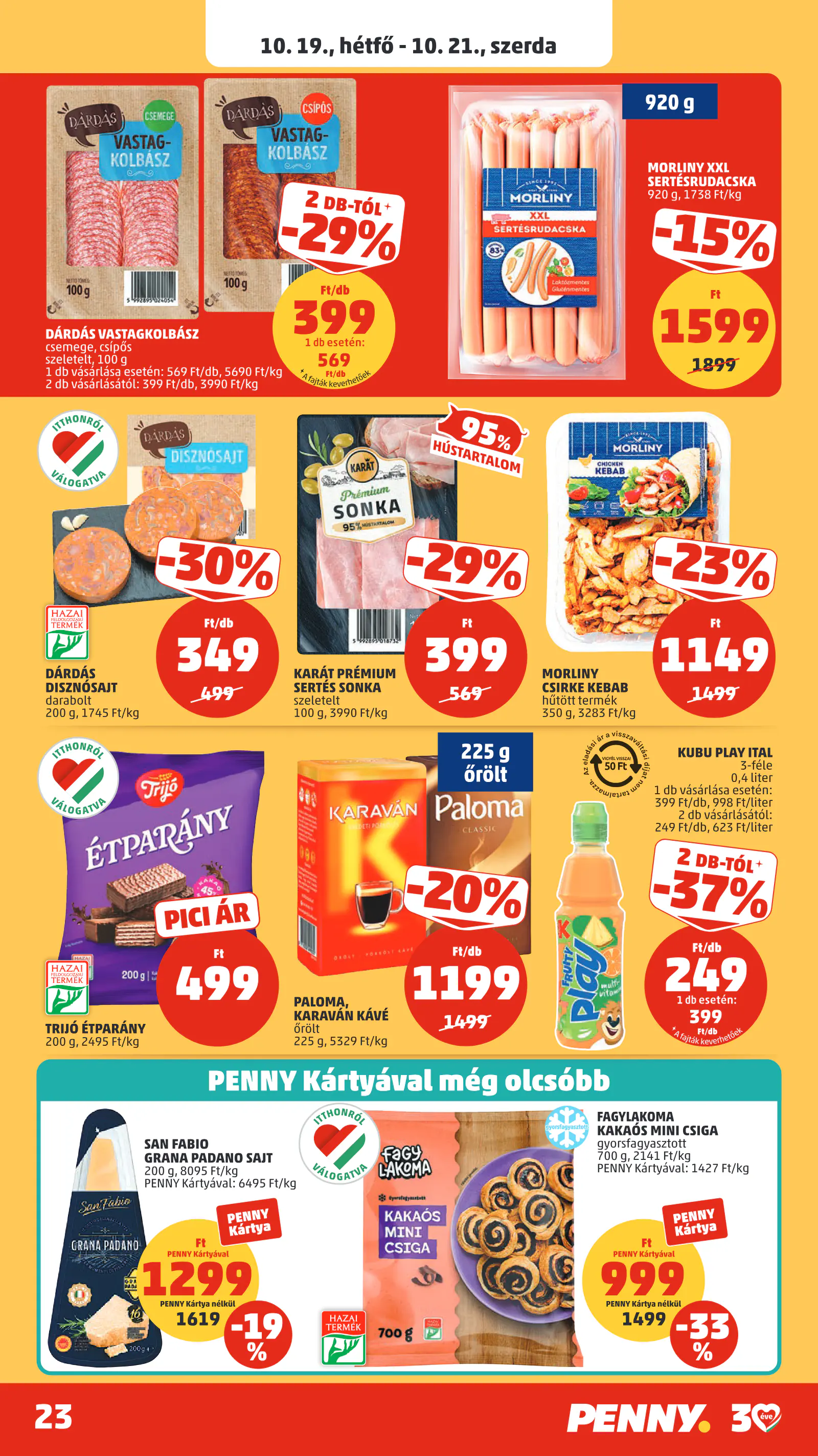 Penny Market 42. heti reklámújság, 28. oldal (okt. 15–21.)