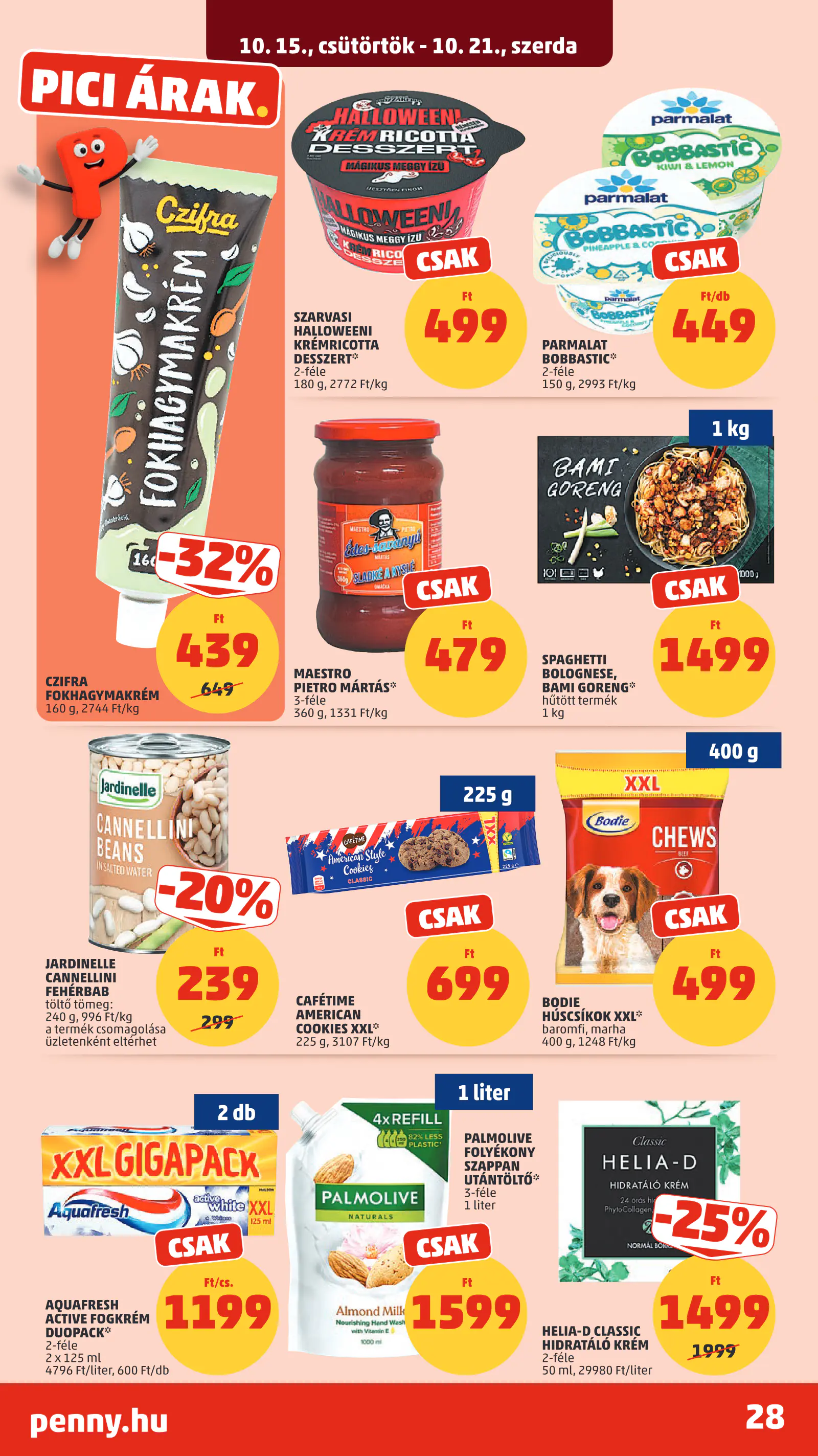 Penny Market 42. heti reklámújság, 33. oldal (okt. 15–21.)