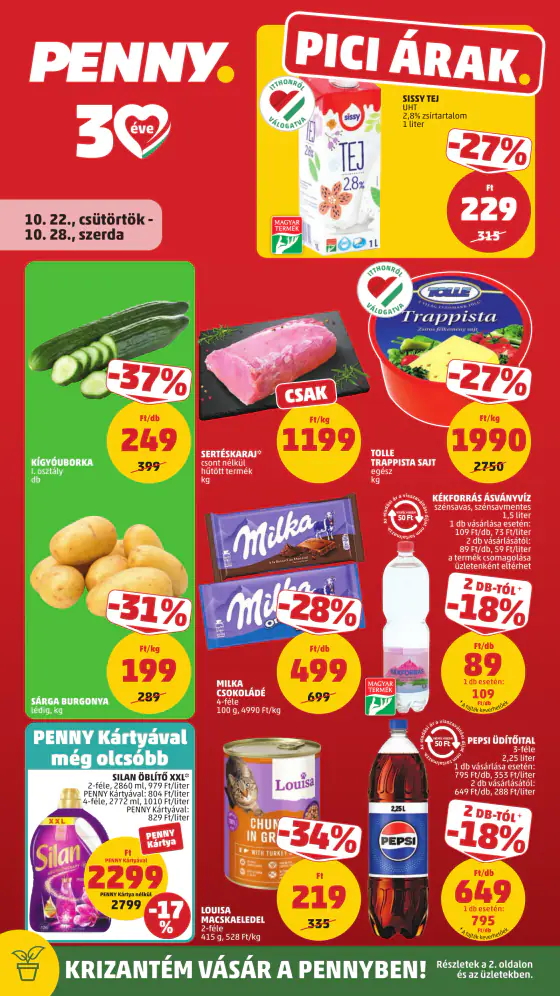 Penny Market 43. heti reklámújság – okt. 22–28.
