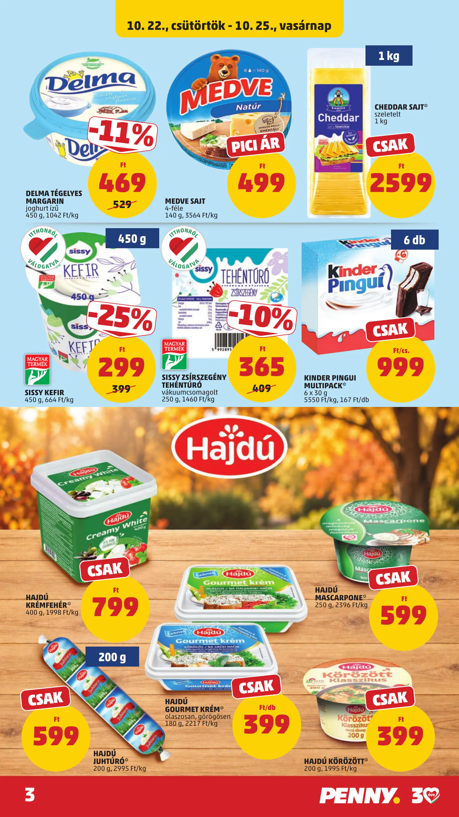 Penny Market 43. heti reklámújság, 3. oldal (okt. 22–28.)